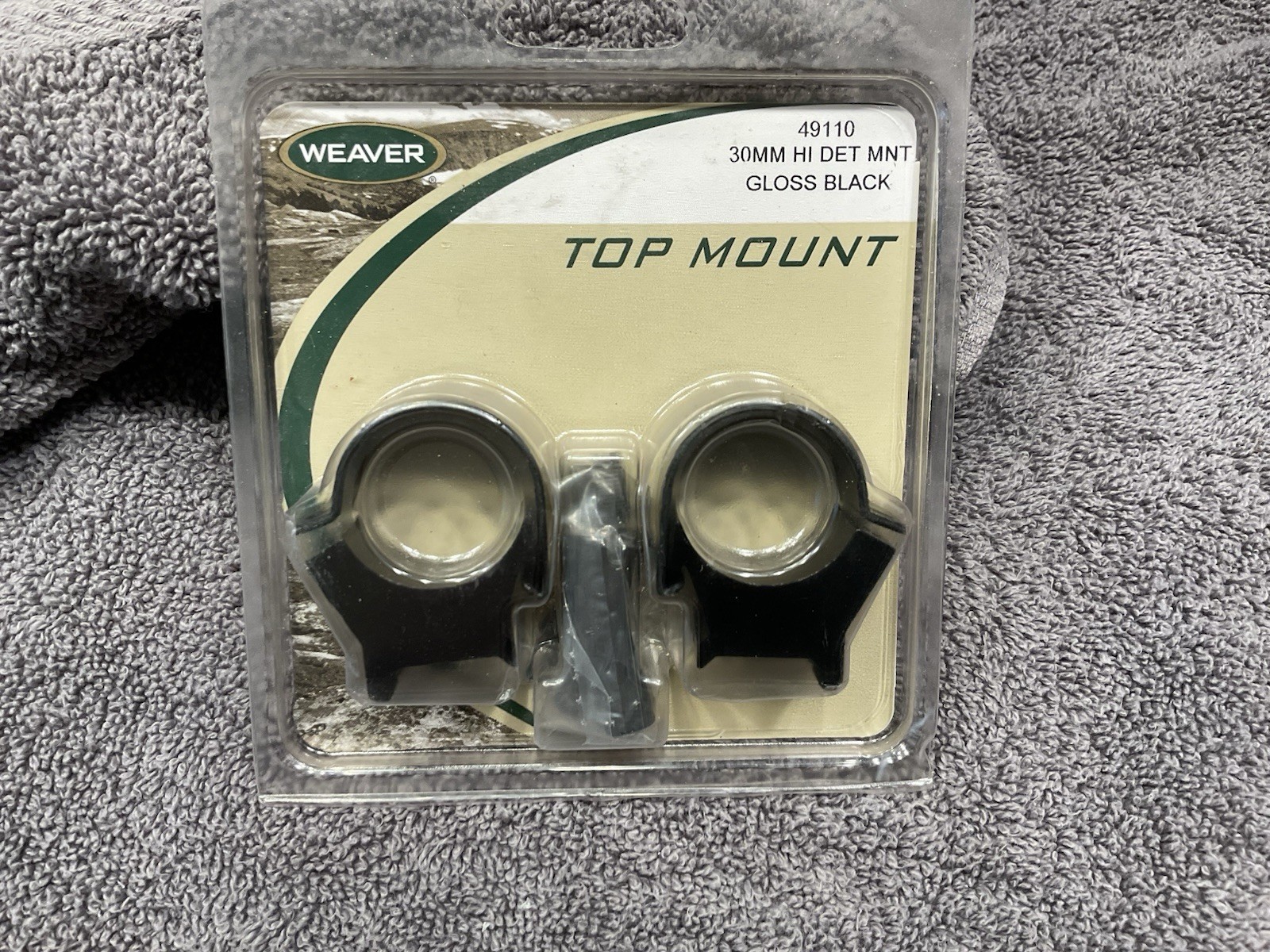 Weaver 30mm rings Top Mount Detachable Rings #49110 Gloss Black New On Package