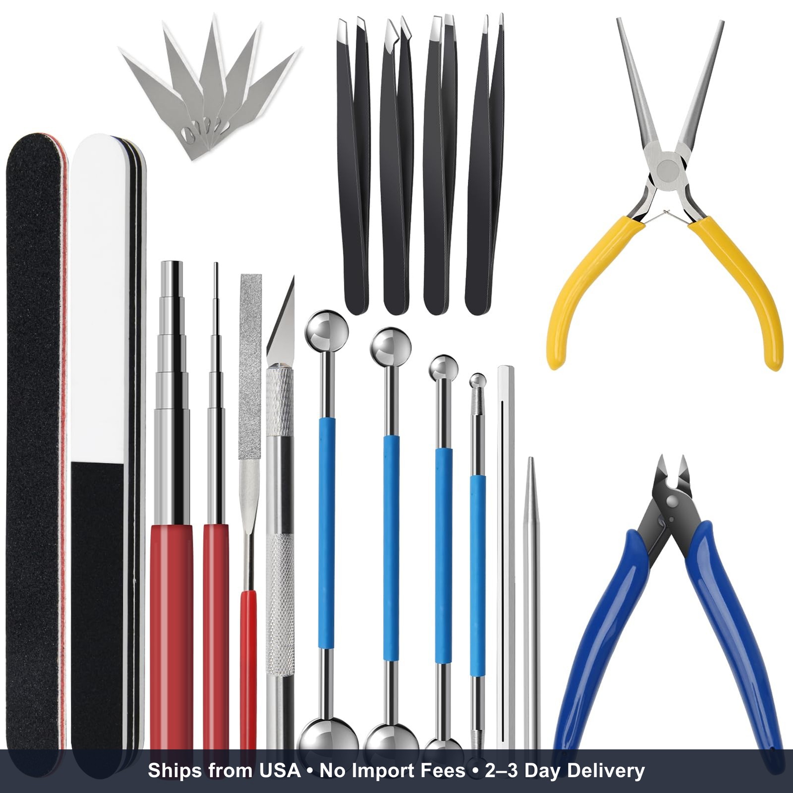 23 Pieces Metal Puzzle Tool Kit, AHIER Metal Model Tool Kit Including Plier Bend