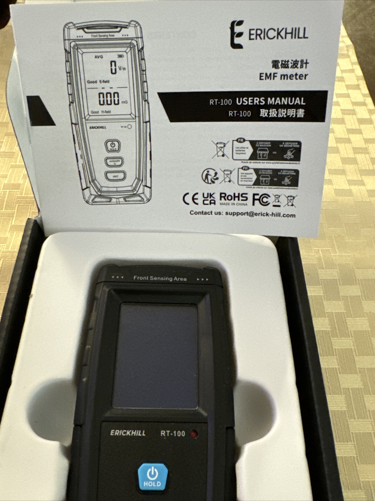 ERICKHILL Hand-held Digital LCD EMF Detector Meter Tester for Ghost Hunting 👻