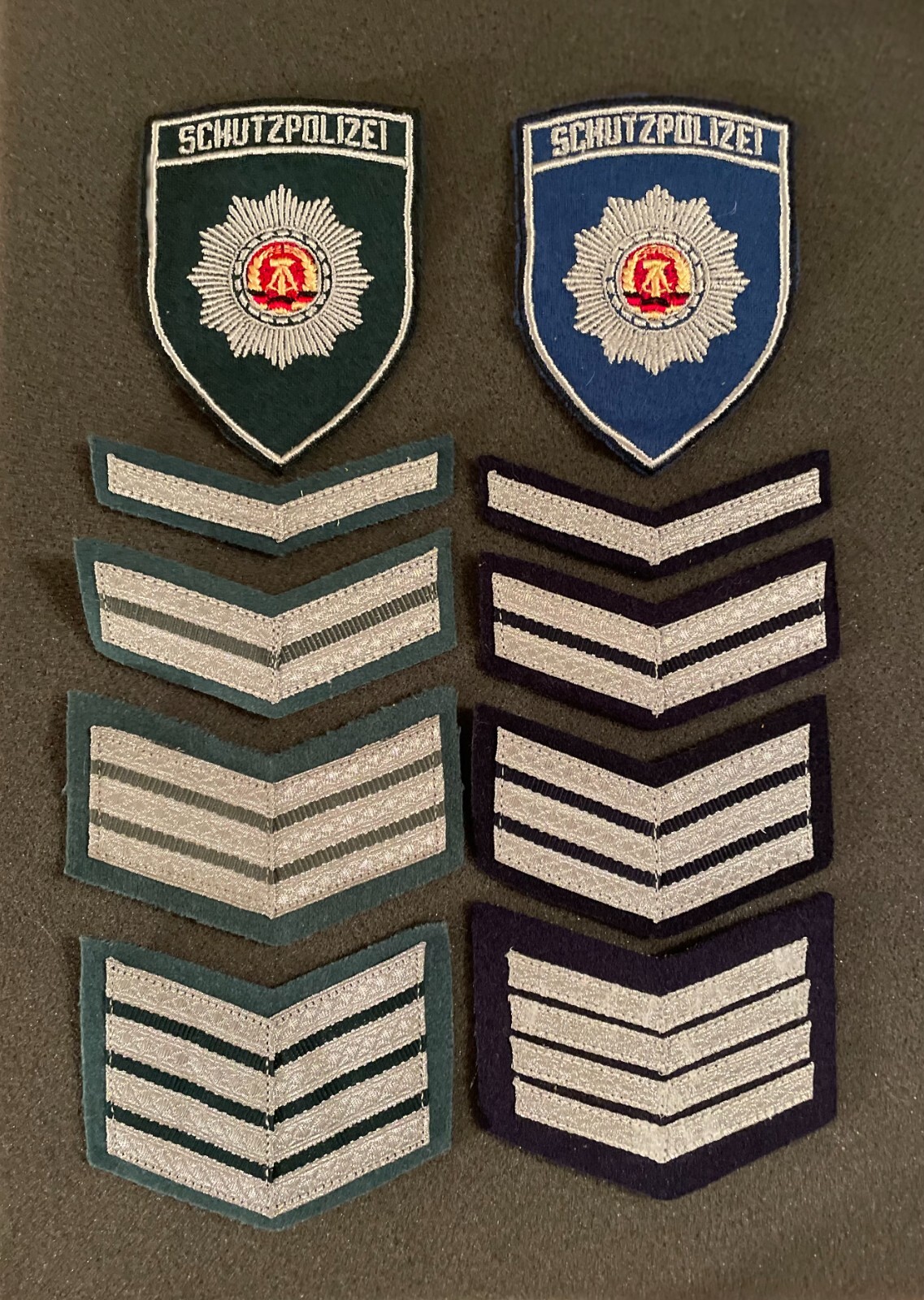 EAST GERMAN Germany VOPO and TRAPO Police Patches & Long Service Stripe Sets!
