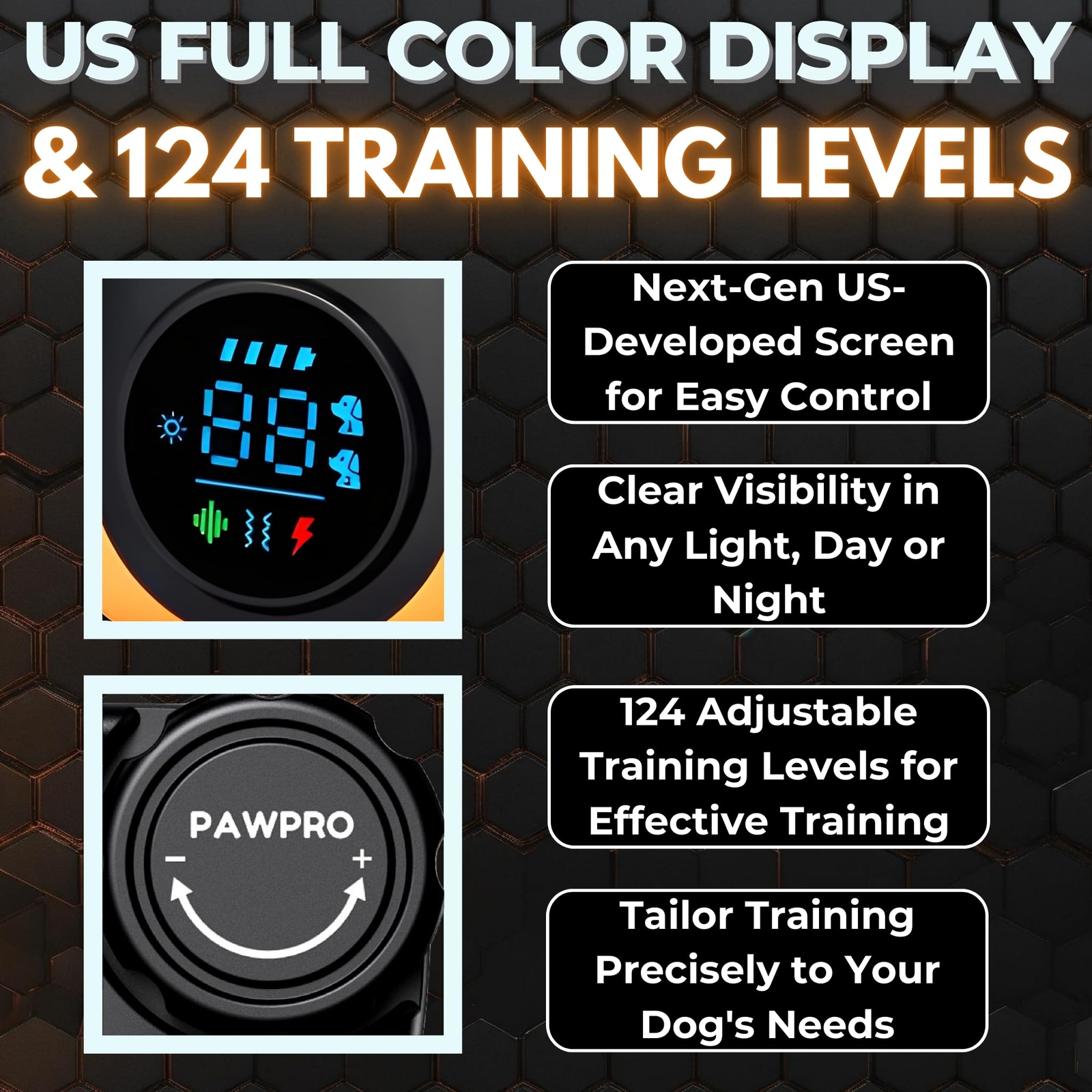 Dog Shock Collar with Remote Unmatched 4-Mile Range Night-Light Mode Training...