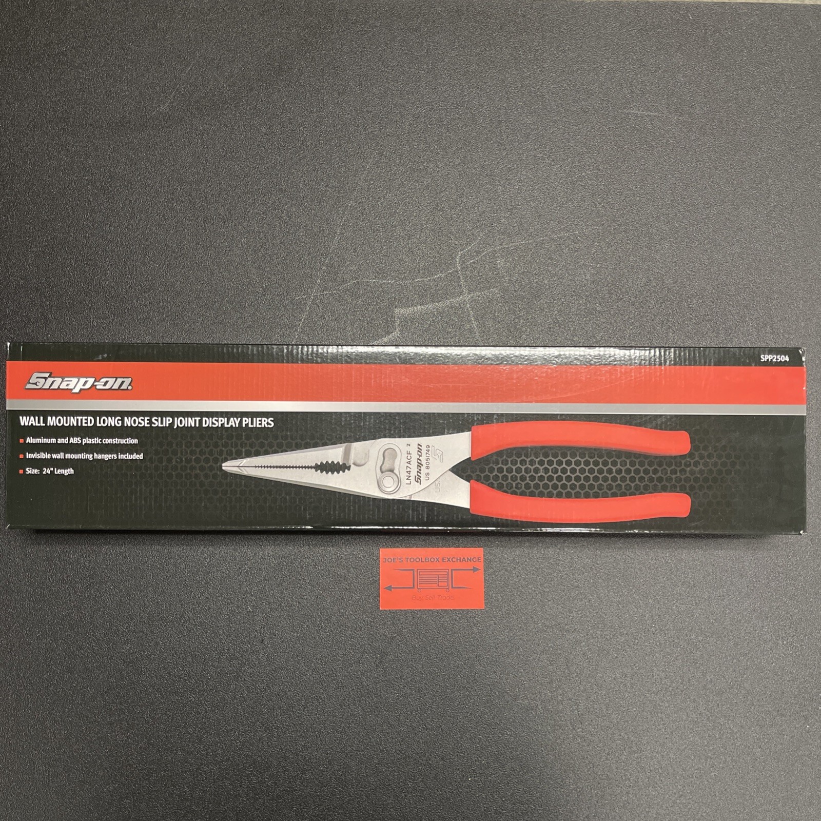 Snap-on ln47acf Wall Mounted Long Nose Display Pliers SPP2504 24in Red/Silver
