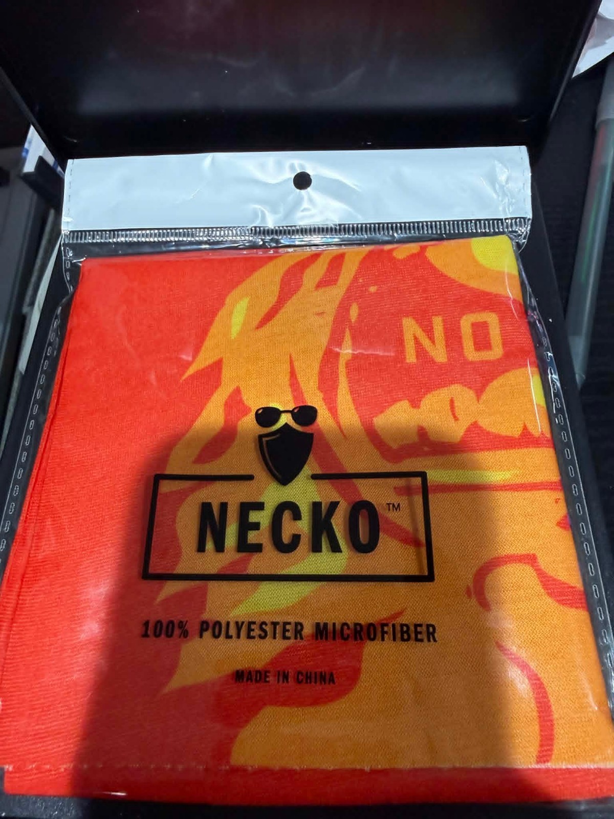 NECKO Neck Gaiter Face Cover Orange Flame Bandana Mask Tube