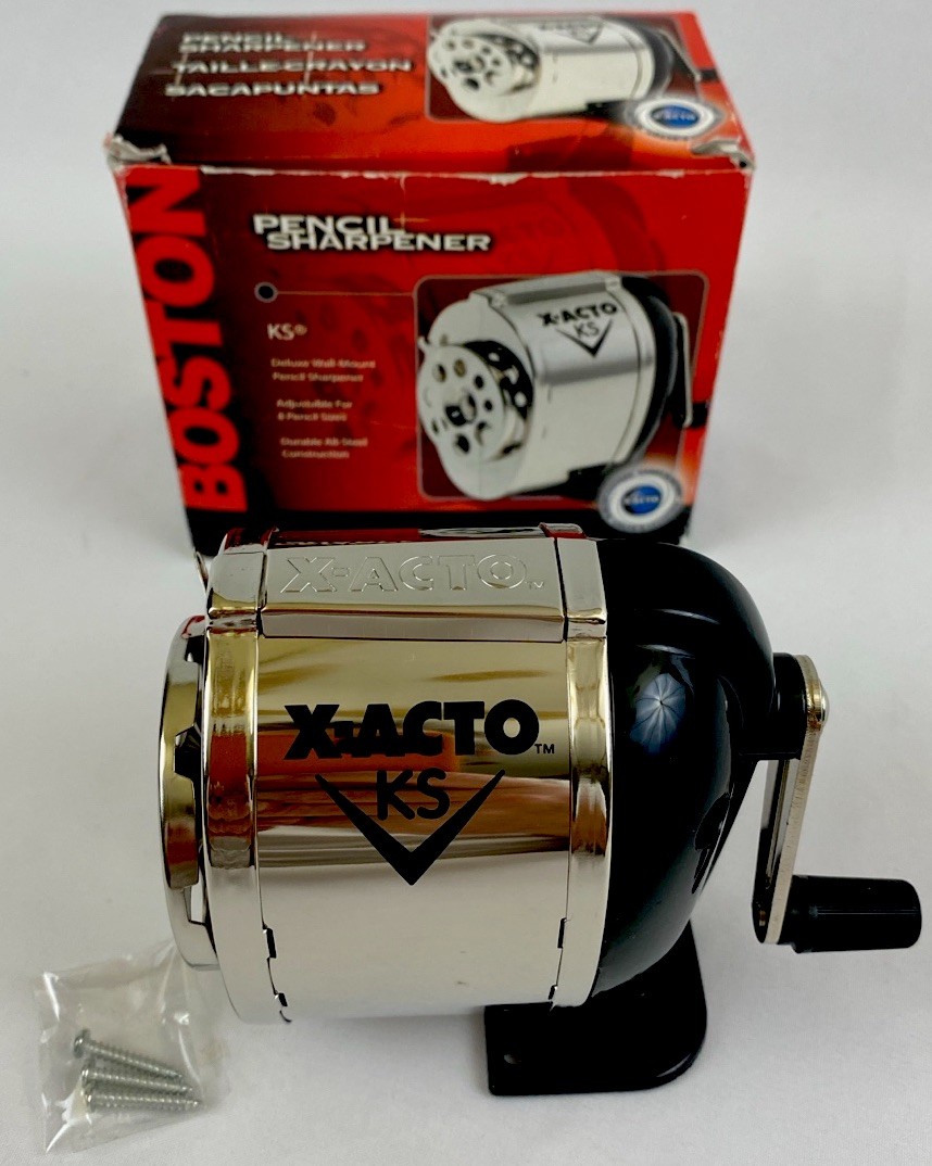 Boston / X-Acto KS Deluxe Wall-Mount Pencil Sharpener With Box New Old Stock