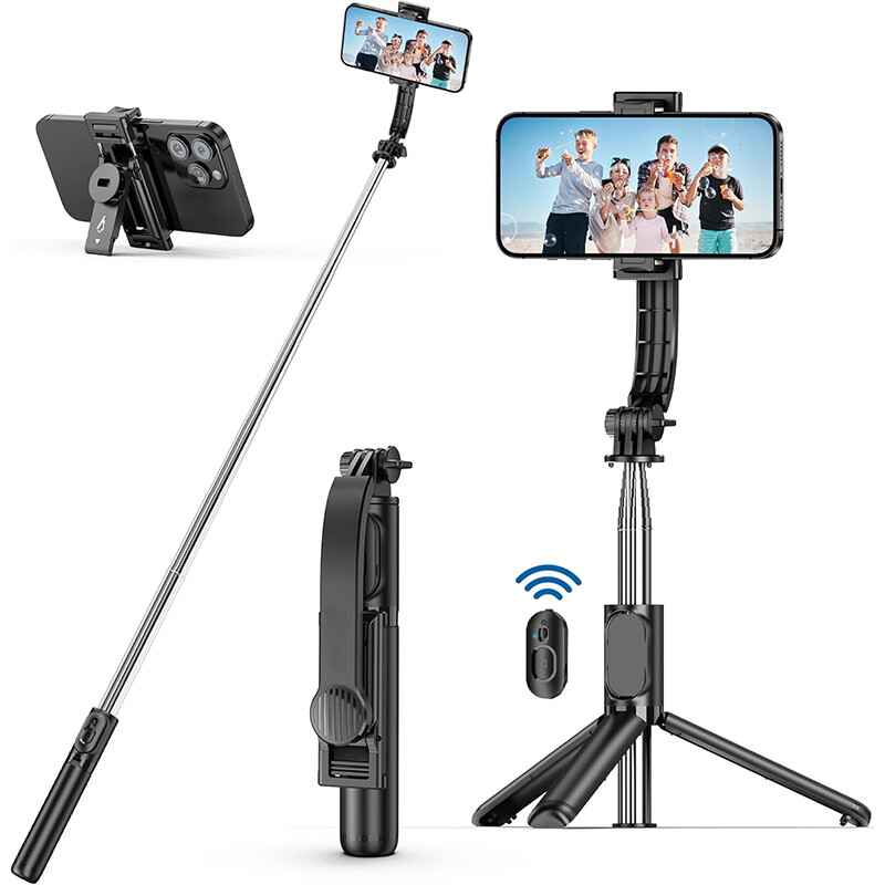 Selfie Stick Tripod with Bluetooth Remote Portable for iPhone and Android Phones