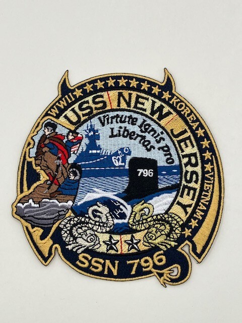 Ship's crest patch of USS NEW JERSEY (SSN-796)