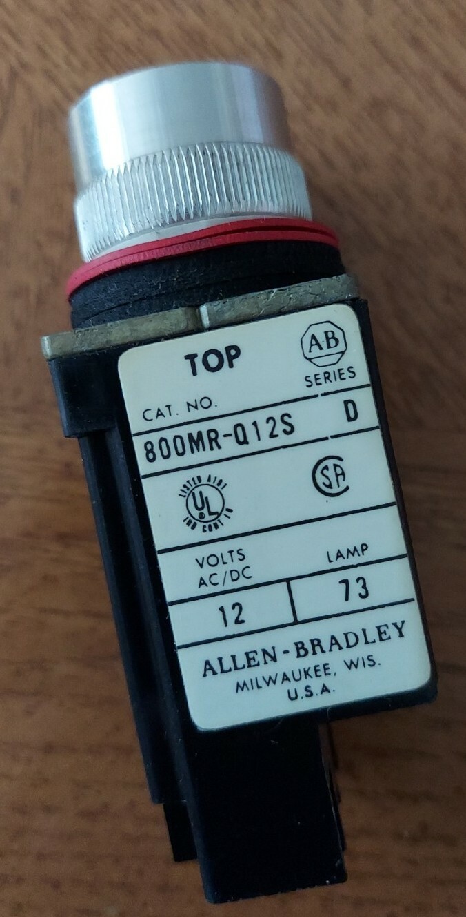 Allen-Bradley 800MR-Q12S  Series D. Pilot Light Less Lense.  12 AC/DC