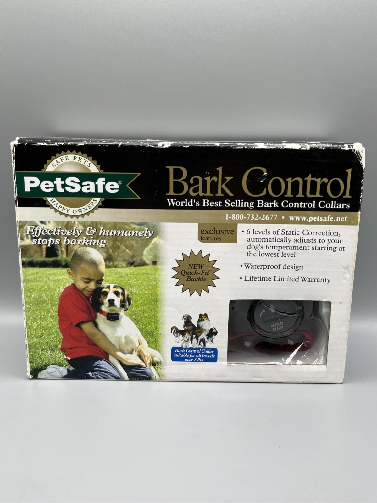 PetSafe PBC-103 Basic Bark Collar Used in Box w/Instructions and New Battery