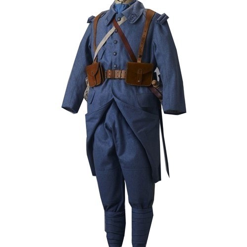French Soldier 1916-18 Soldiers Reproduction Army Uniform Blue Wool Handmad Coat