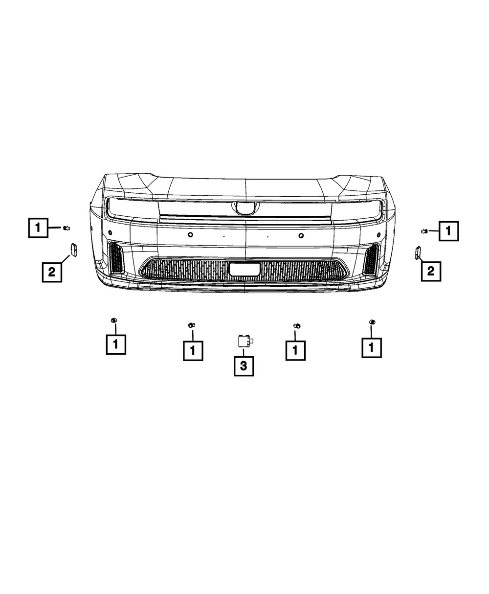 Genuine Mopar Mid Range Radar 04699069AI