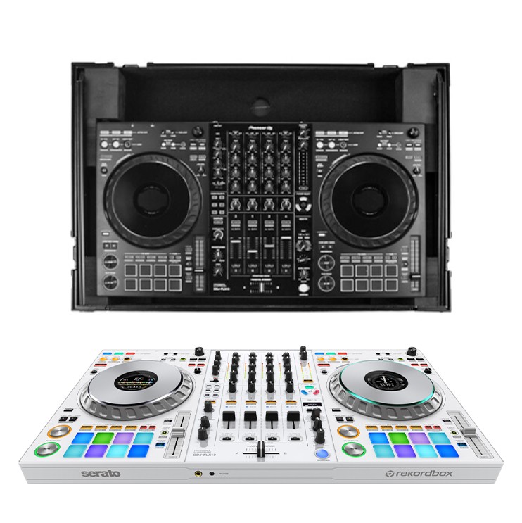 Pioneer DJ DDJ-FLX10-W + Odyssey 810GSFLX10M I-Board Flight Case