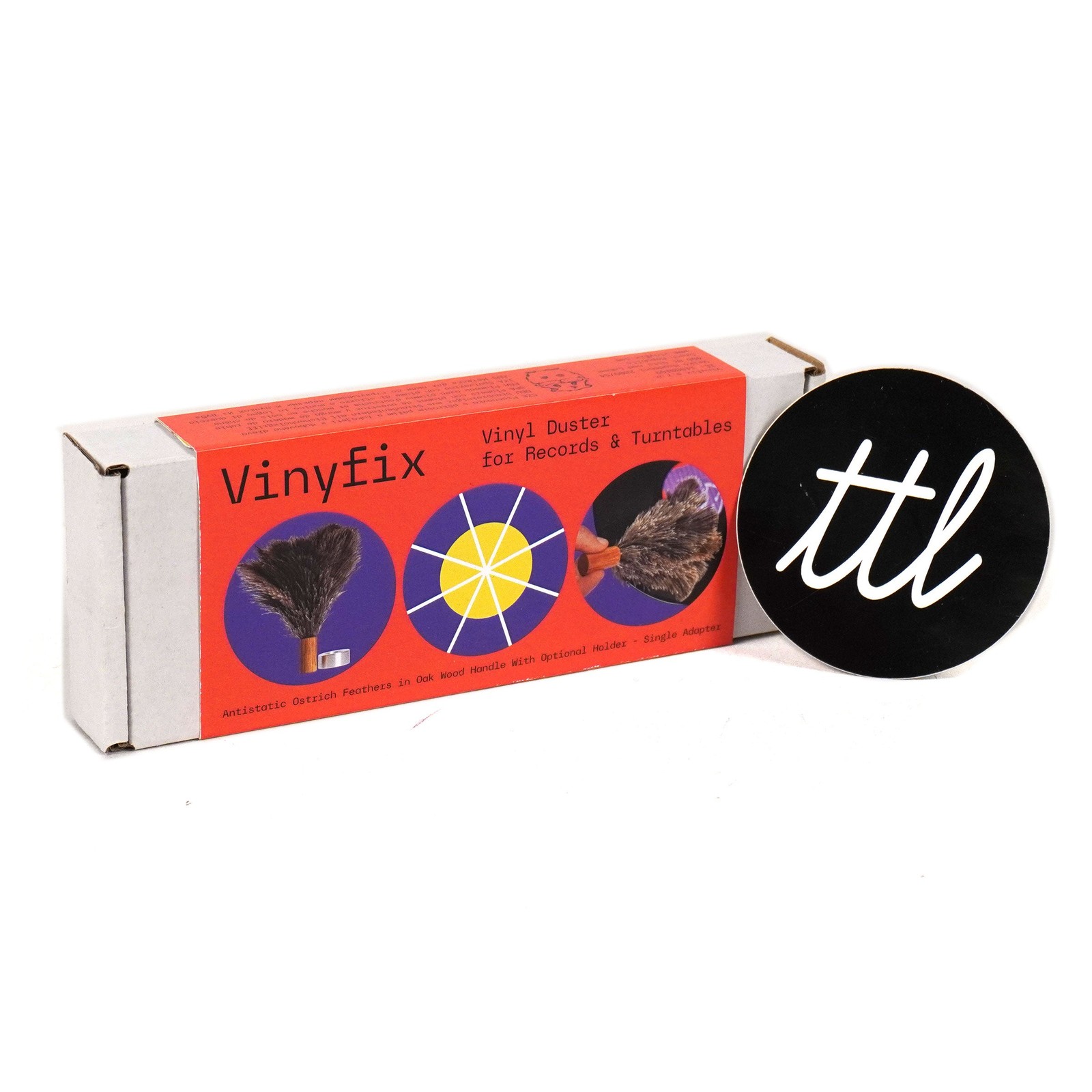 Vinyfix: Feather Record Duster & Single Adaptor / Stand