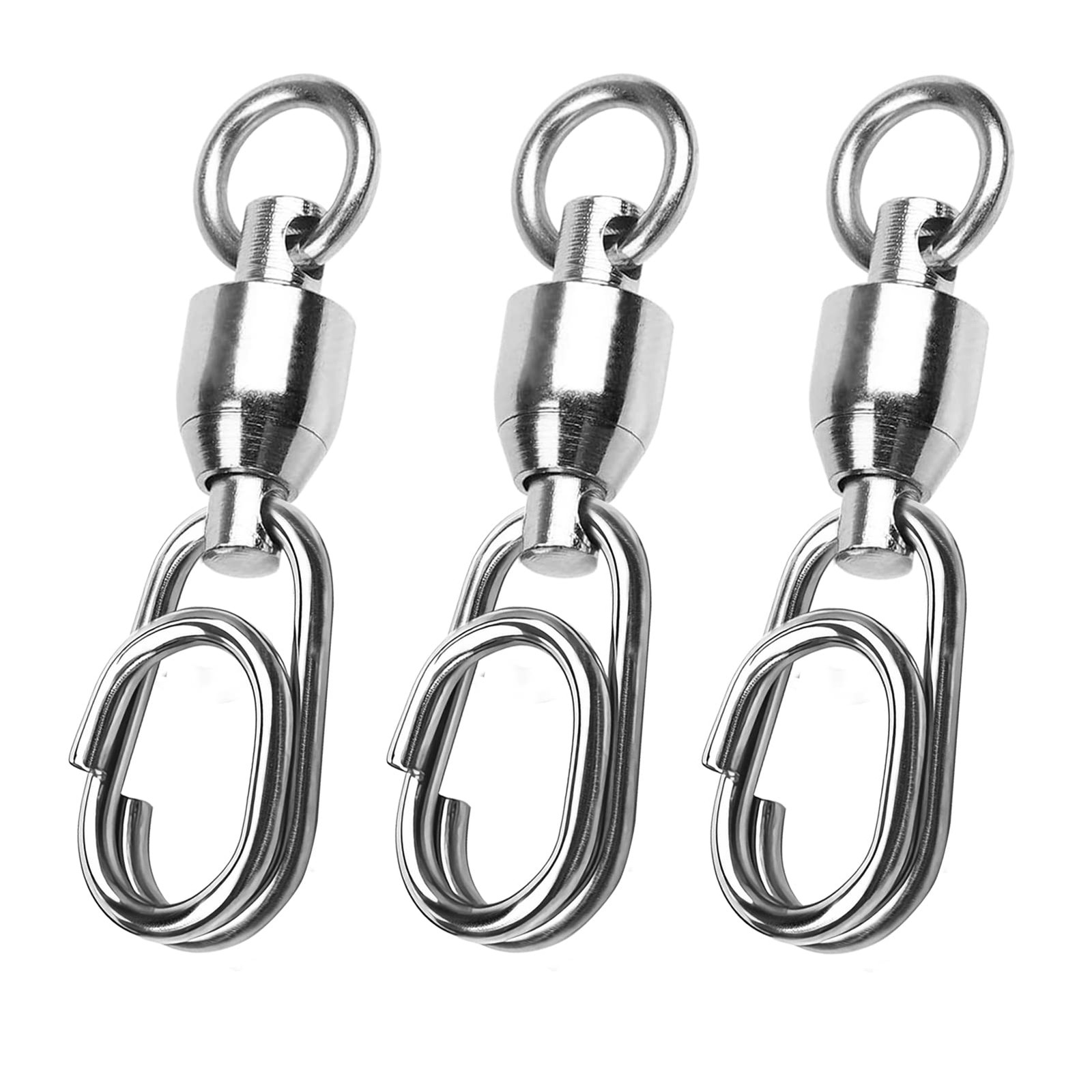 High Strength Fishing Swivel Steel Stainless Connector Swivel Snaps Freshwater B