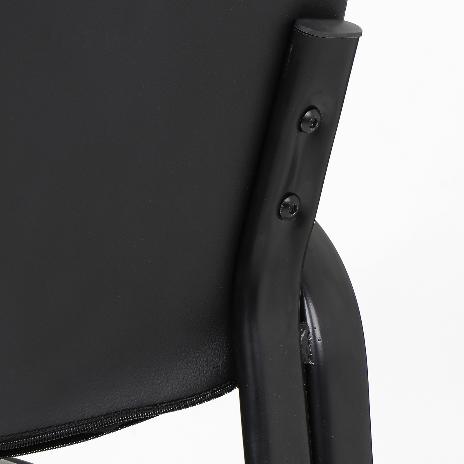 Office Guest Chair Leather Executive Reception Wating Room Chair W/ Metal Frame