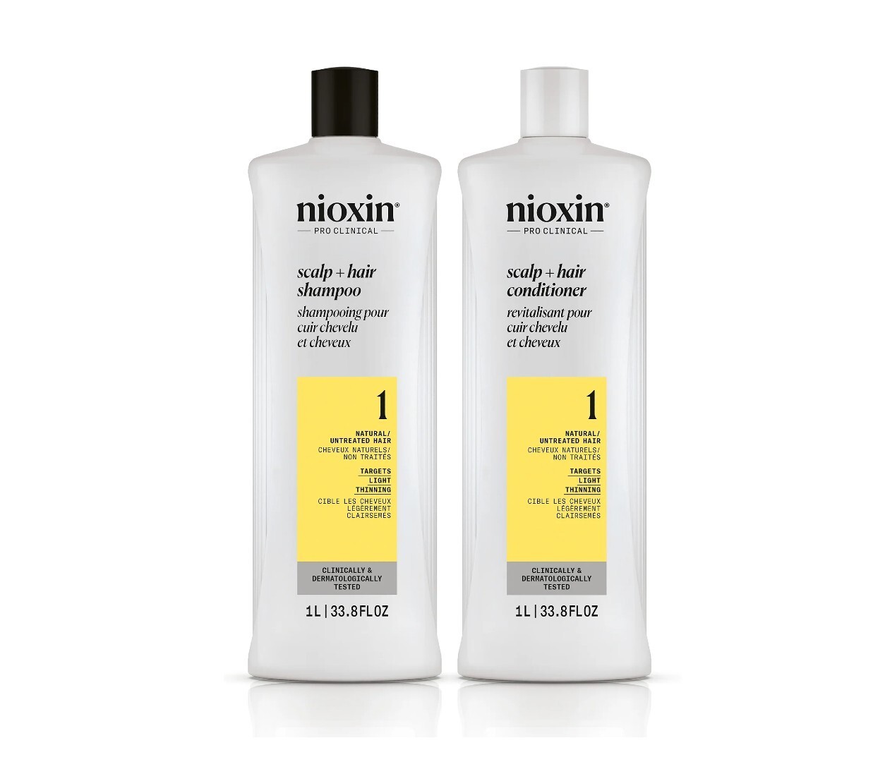 Nioxin System 1 Cleanser Shampoo and Scalp Therapy Conditioner Duo 33.8 Oz
