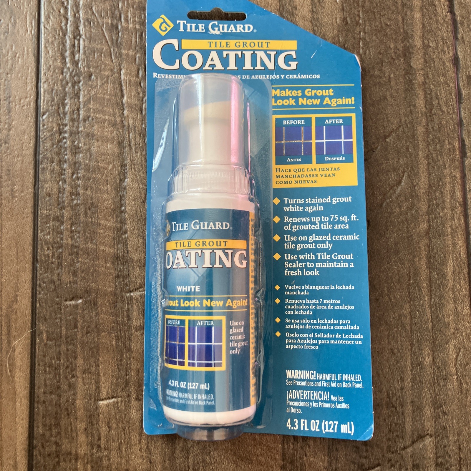 Tile Guard Tile Grout Coating 4.3 Fl Oz Bottle Cleaner Whitener Glazed Ceramic