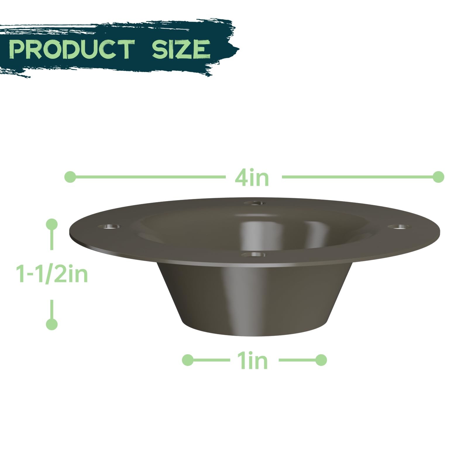 Highwild 6-Volt Deer Feeder Replacement Funnel - 1.5" Drop drop, olive