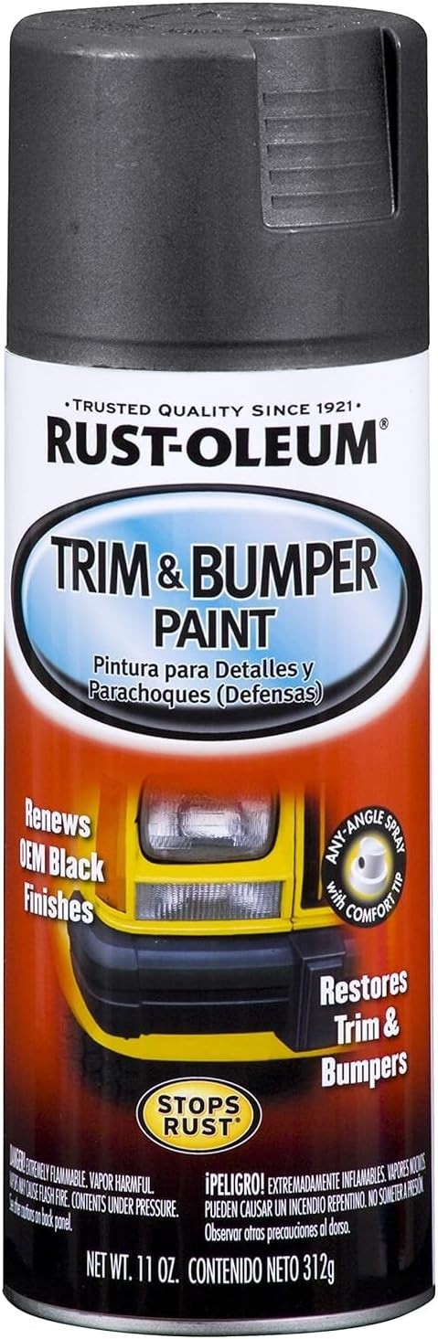 Rust-Oleum 251574 Automotive Trim & Bumper Spray Paint, 11 oz, Black