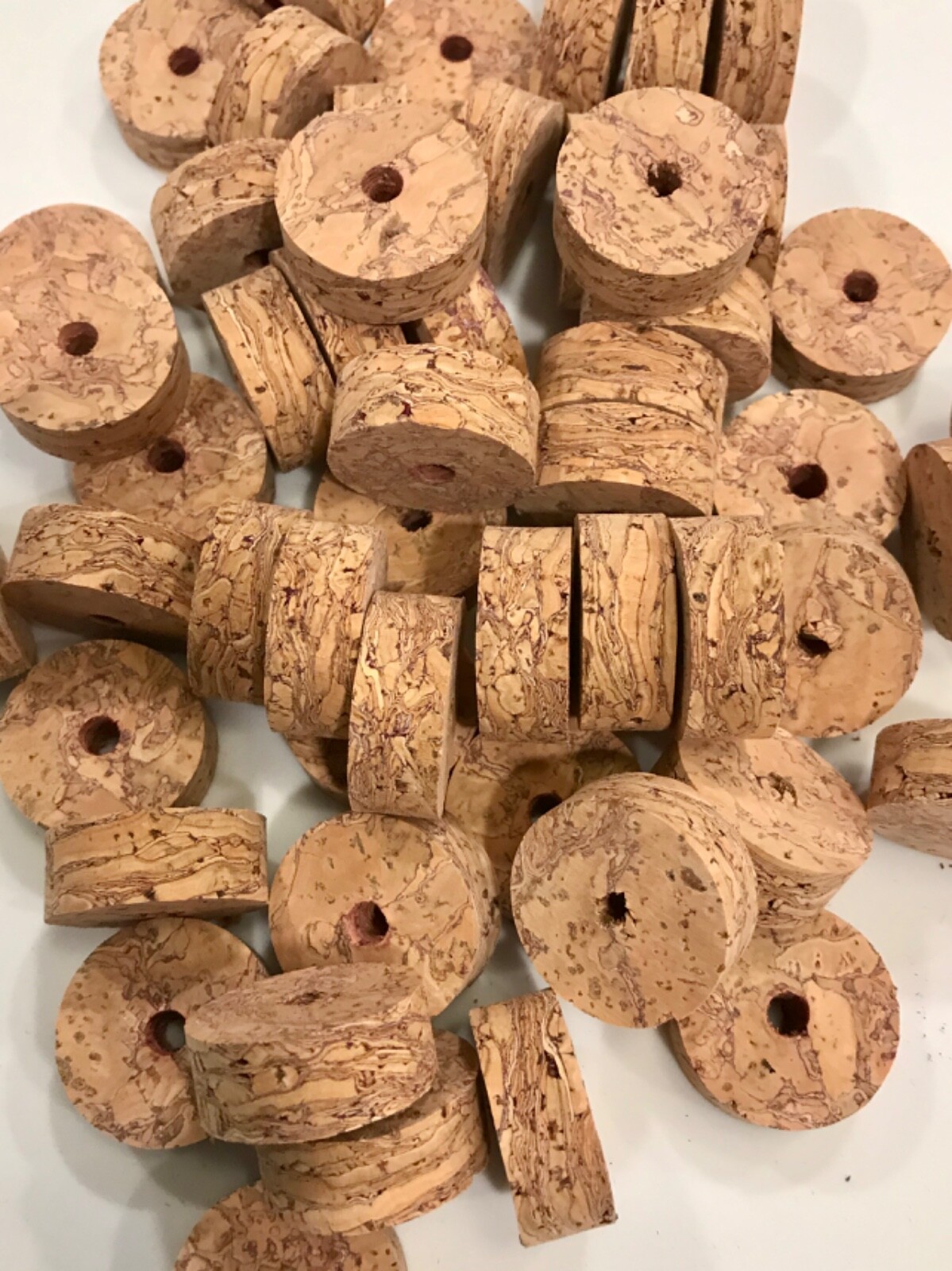 Cork Rings 12 River Burl Purple, 1 1/4" x 1/2" x 1/4" Hole