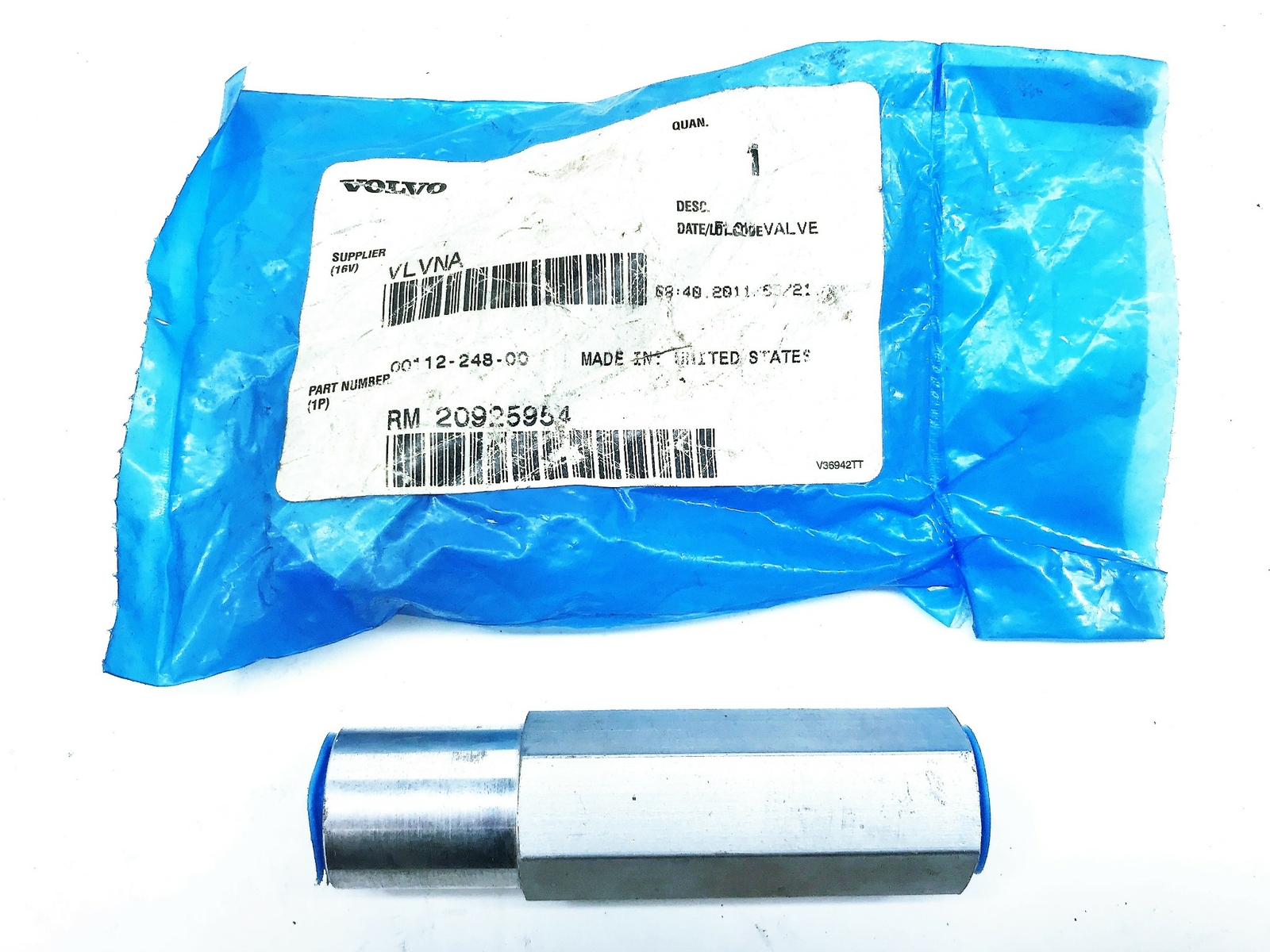 Volvo Construction OEM Flow Valve RM 20925954 NOS