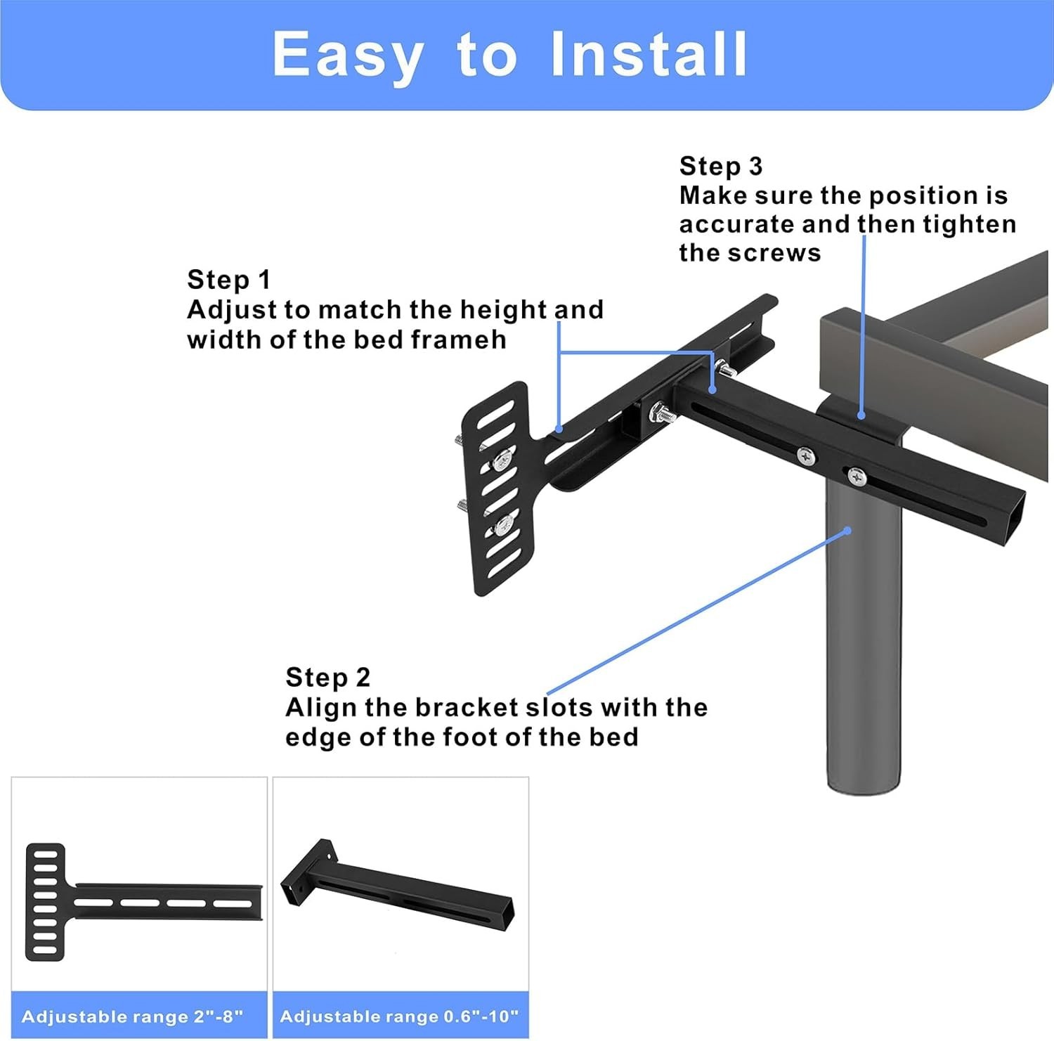Adjustable Headboard Brackets,Universal Headboard Bracket Kit Metal Bed Frame