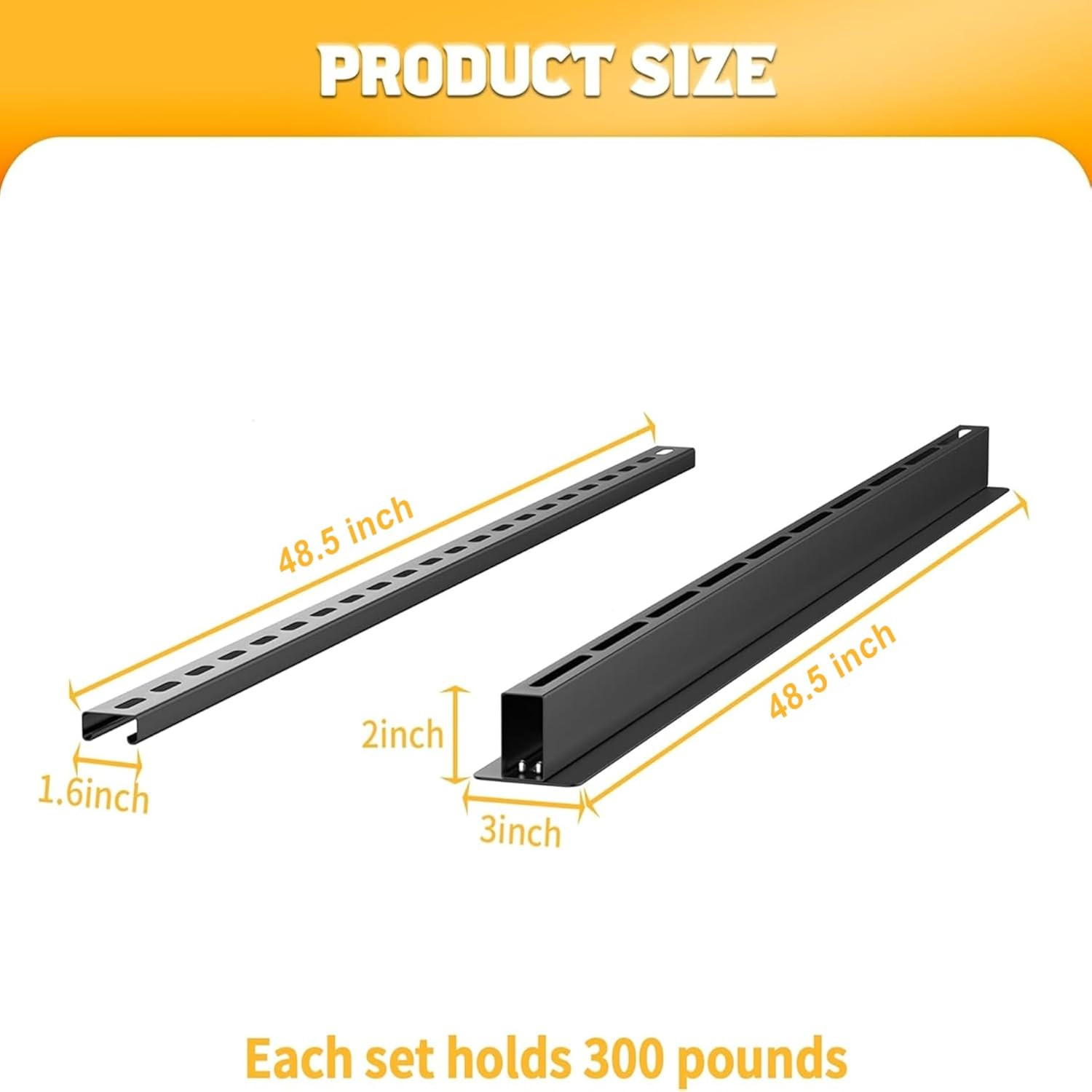 Overhead Tote Storage Rail System, Garage Ceiling Bin Storage Rack Heavy Duty Ad