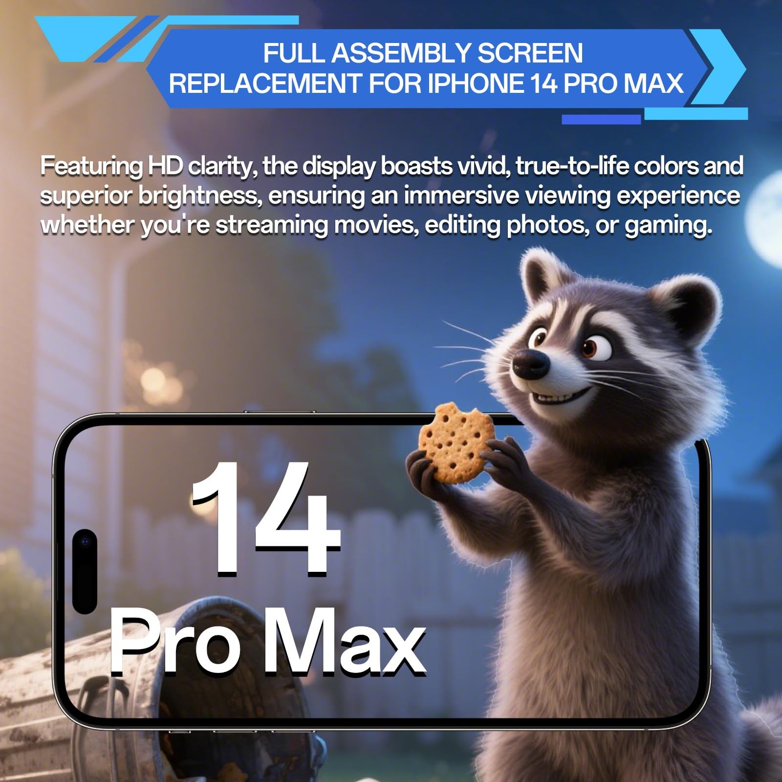 for iPhone 14 Pro Max Screen Replacement 6.7" LCD Display Digitizer 3D Touch ...