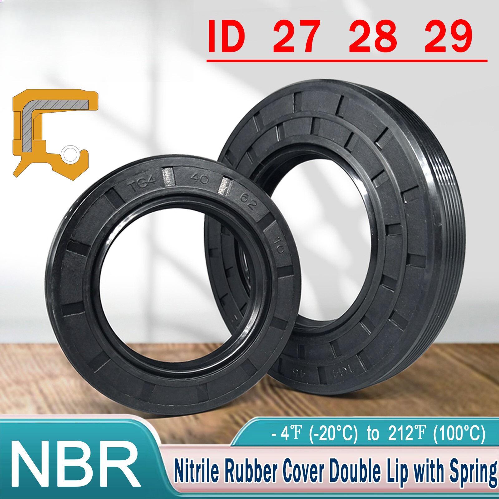Metric Double Lip Style TC Lawn & Garden Equipment Engine Oil Seal Genuine 10pcs