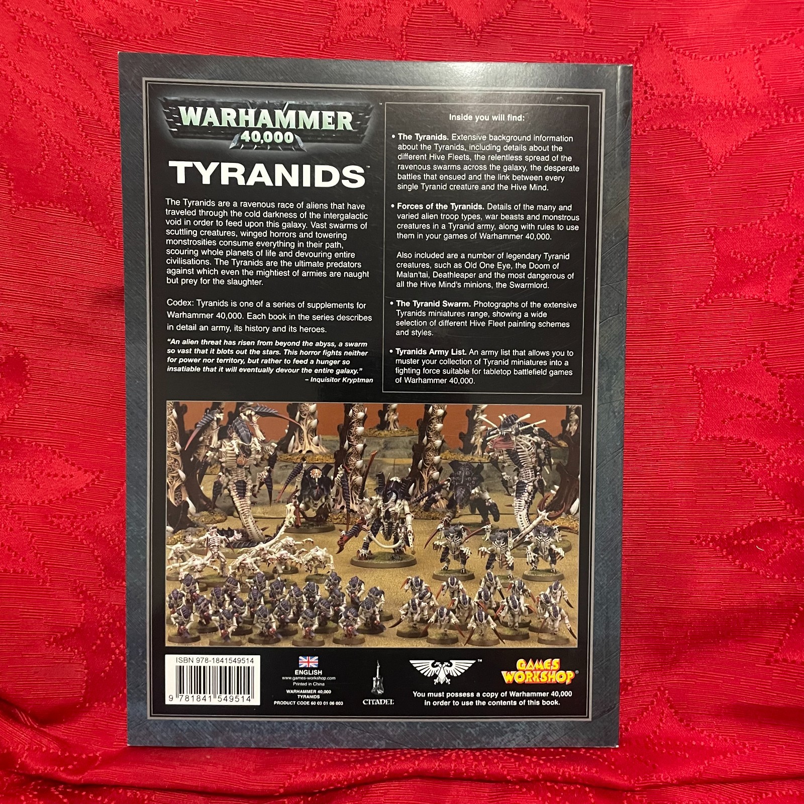 Warhammer 40K Codex Tyranids Games Workshop 2009 5th Edition Softcover