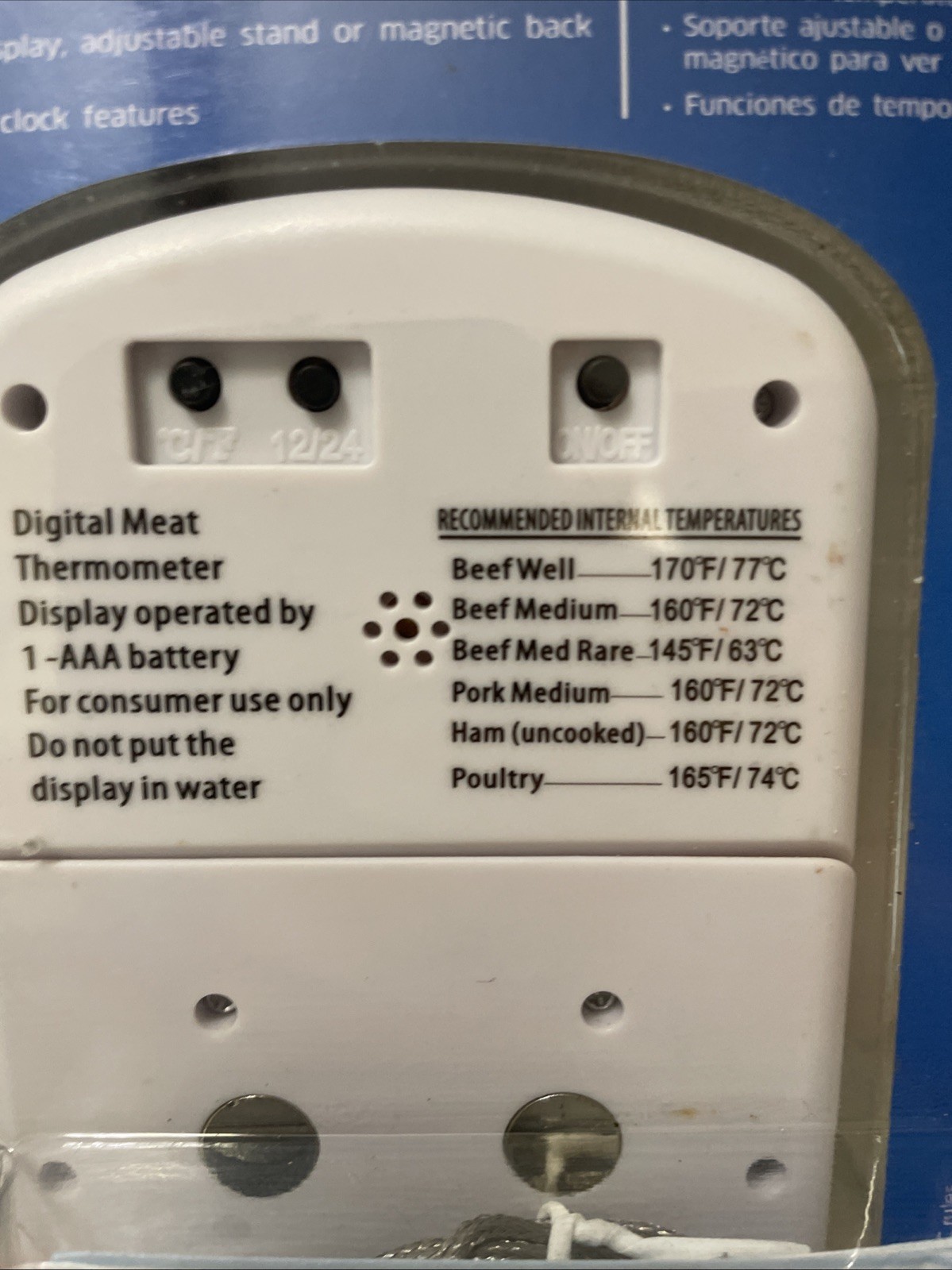 Crofton Digital Meat Thermometer W/ Probe & Timer New