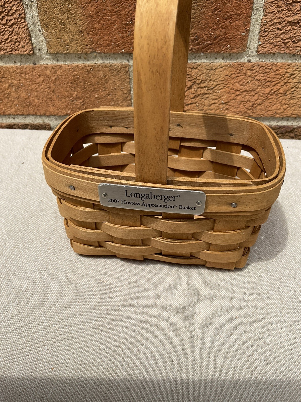 Longaberger 2007 Hostess Appreciation Small Basket and 2 pc protector
