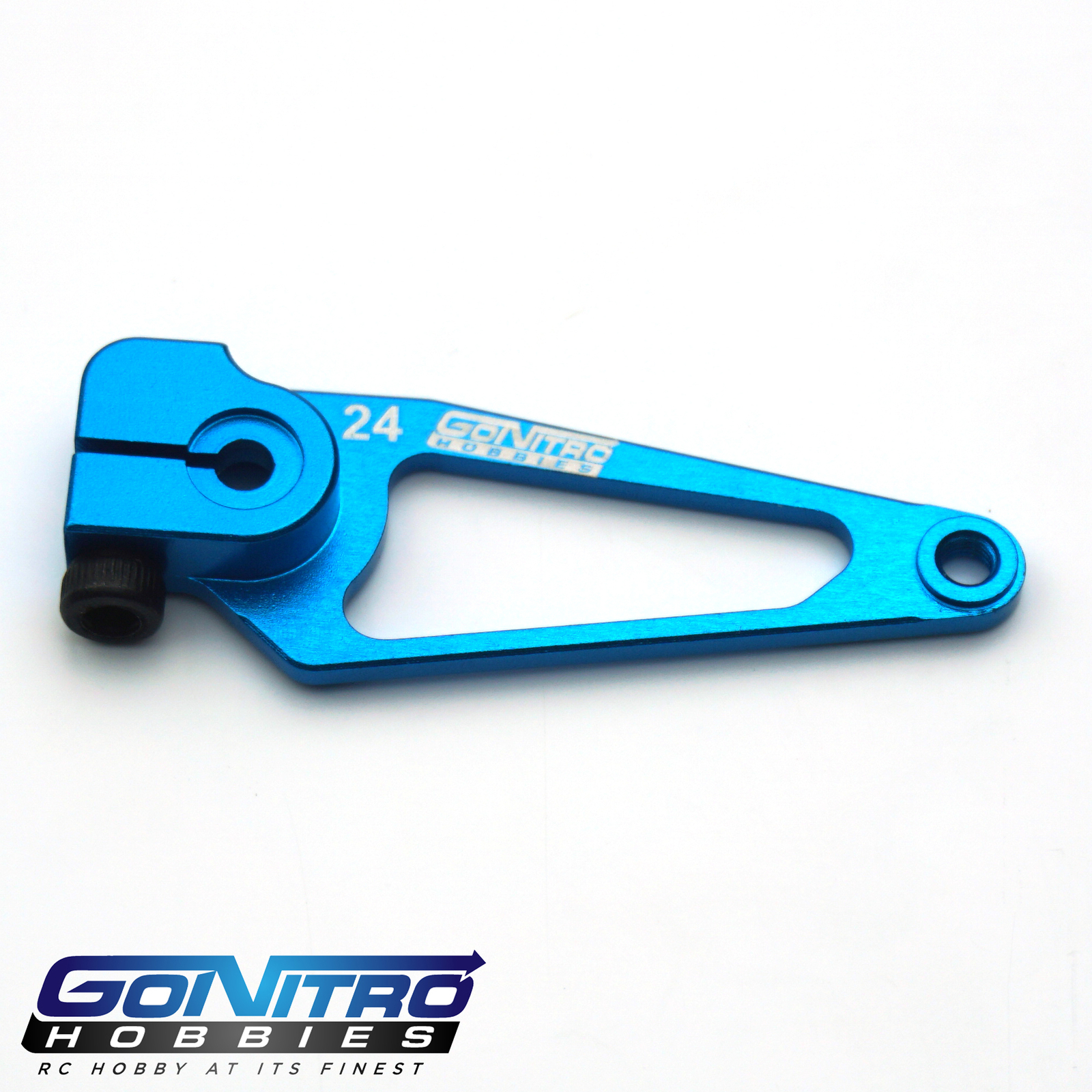 NEW Go Nitro Hobbies 24T Aluminum A Spec Servo Arm Blue Hitec