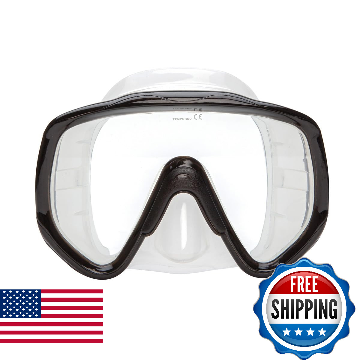 XS Scuba Cortez Dive Mask - Black