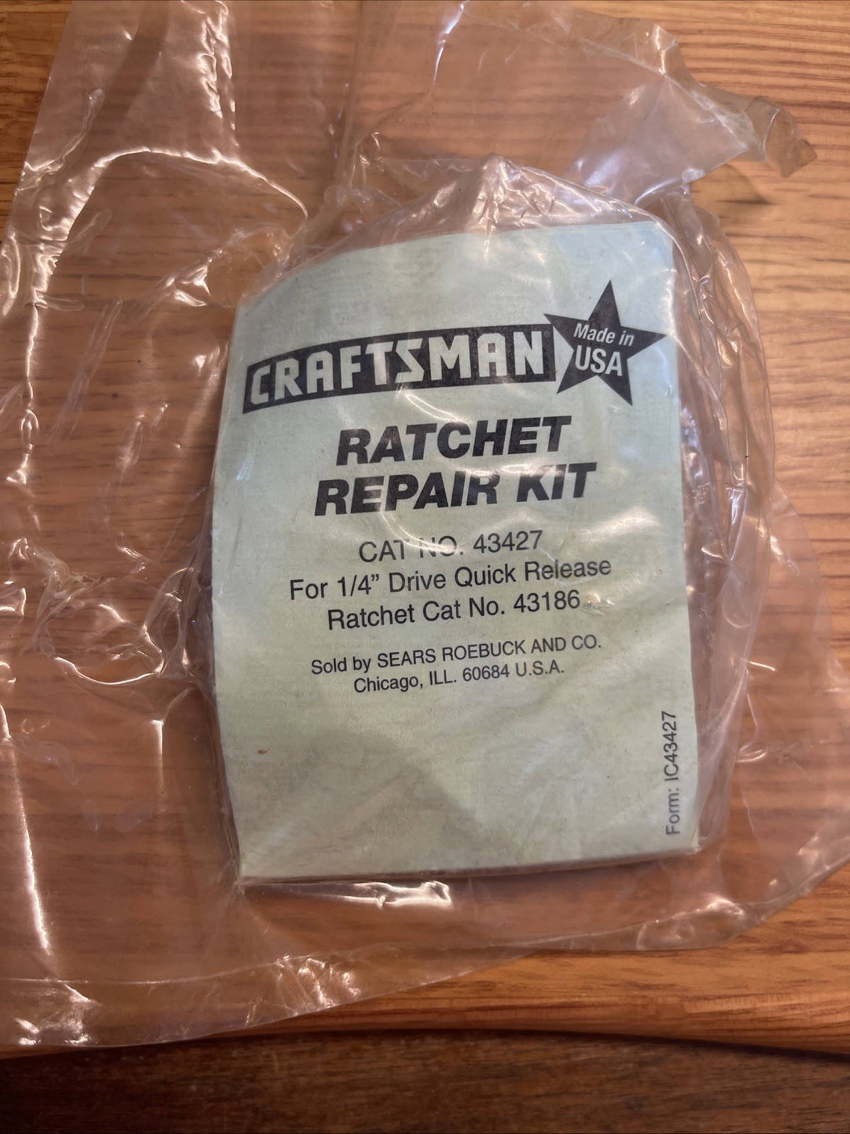 MADE IN USA Craftsman 1/4" Ratchet Repair Kit 43427 Quick Release For 43186 NOS