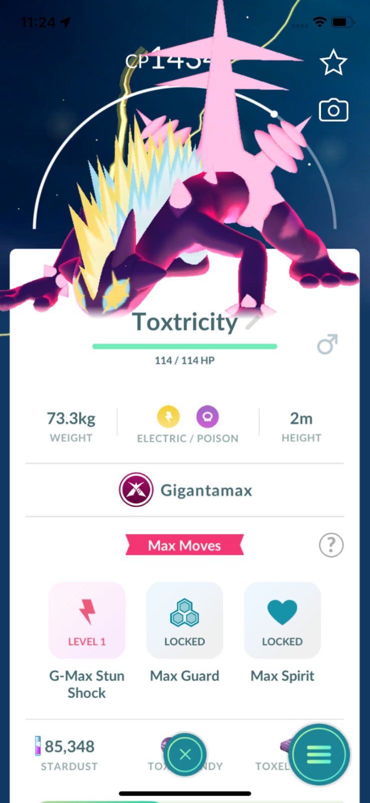 Toxtricity Low Key Gigantamax ! Registered or Unregistered ! 30 Days Friendship!