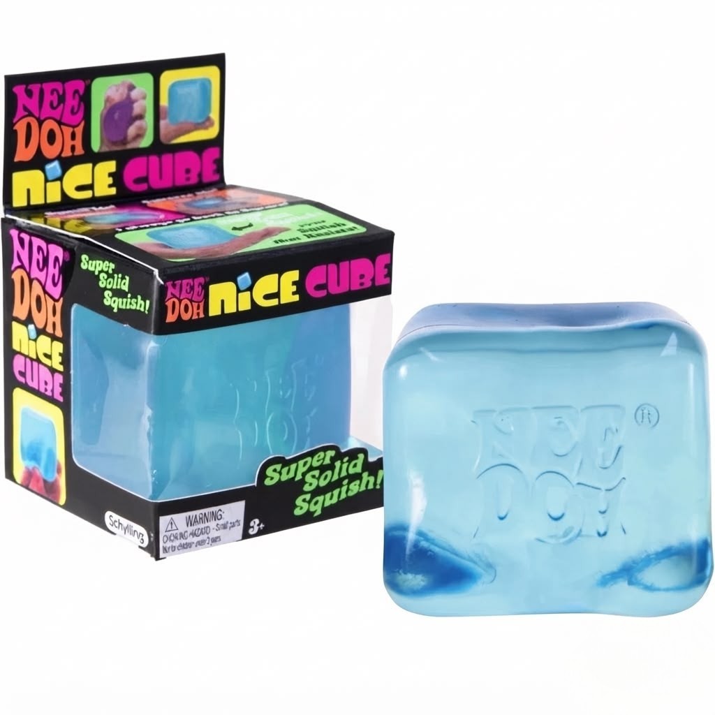 NeeDoh Nice Cube Crunchy Stress Ball Squishy Fidget Toy