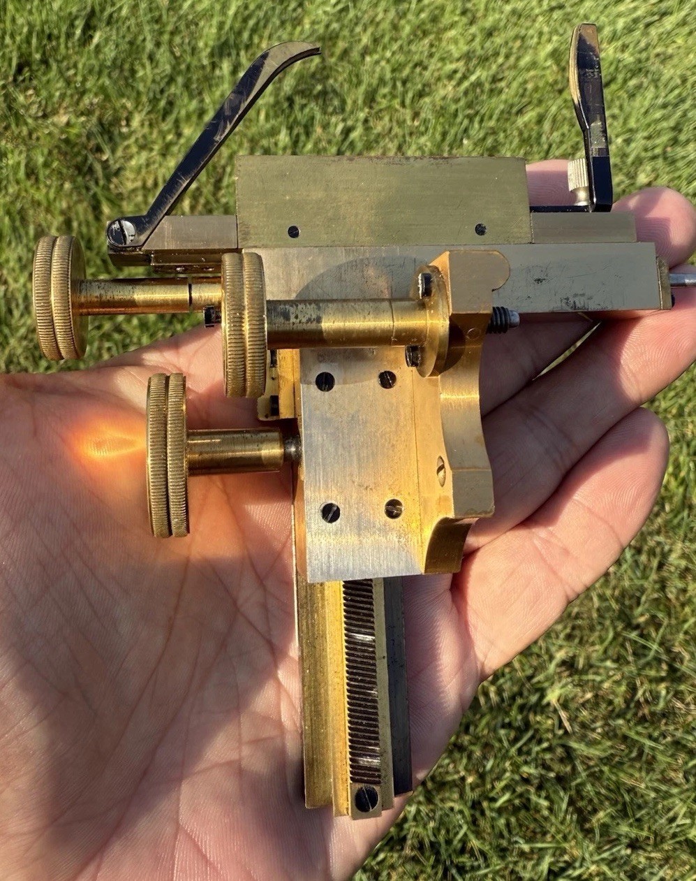 Antique Ernst Leitz Wetzlar Microscope Mechanical Stage Brass Part