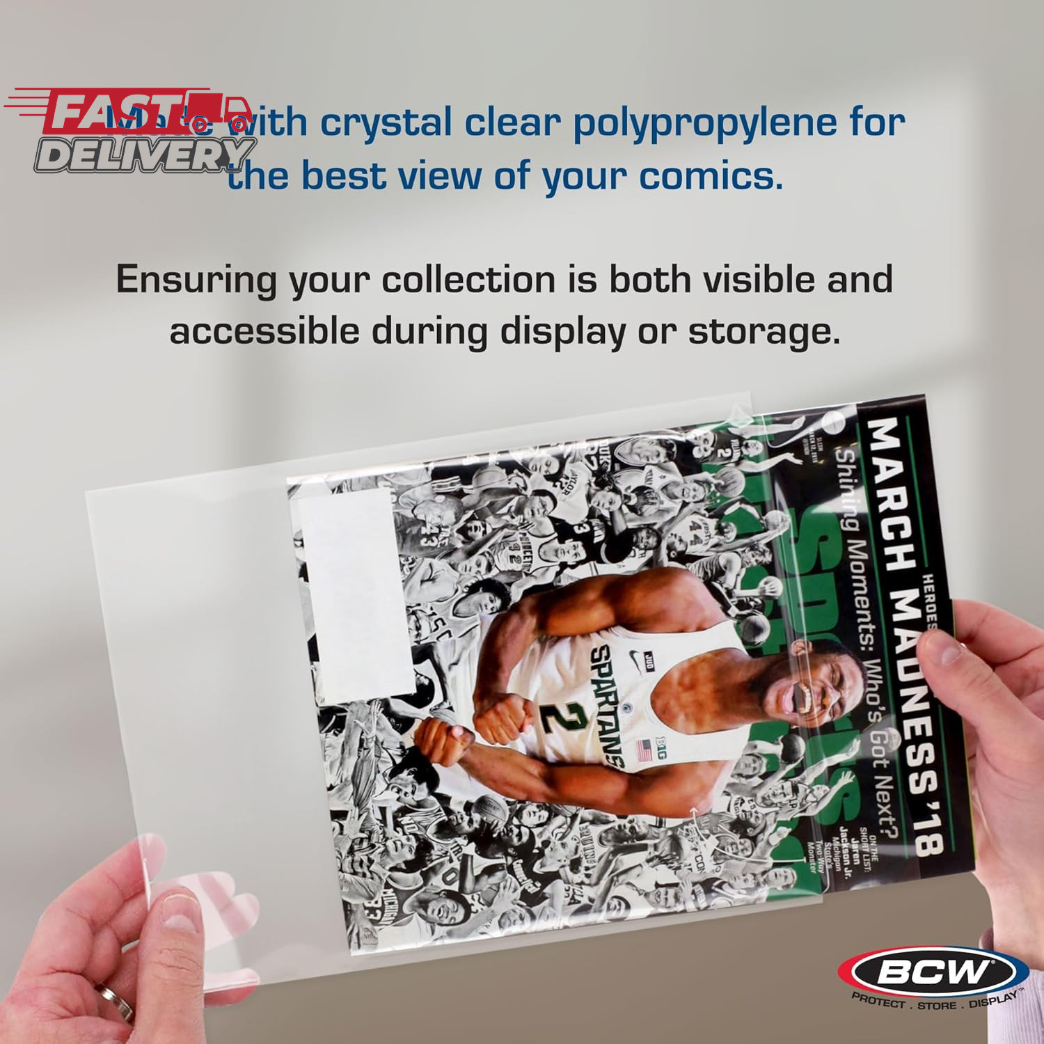 BCW Resealable Magazine Bags - 1 Pack of 100 | Acid-Free, Clear Polypropylene Sl