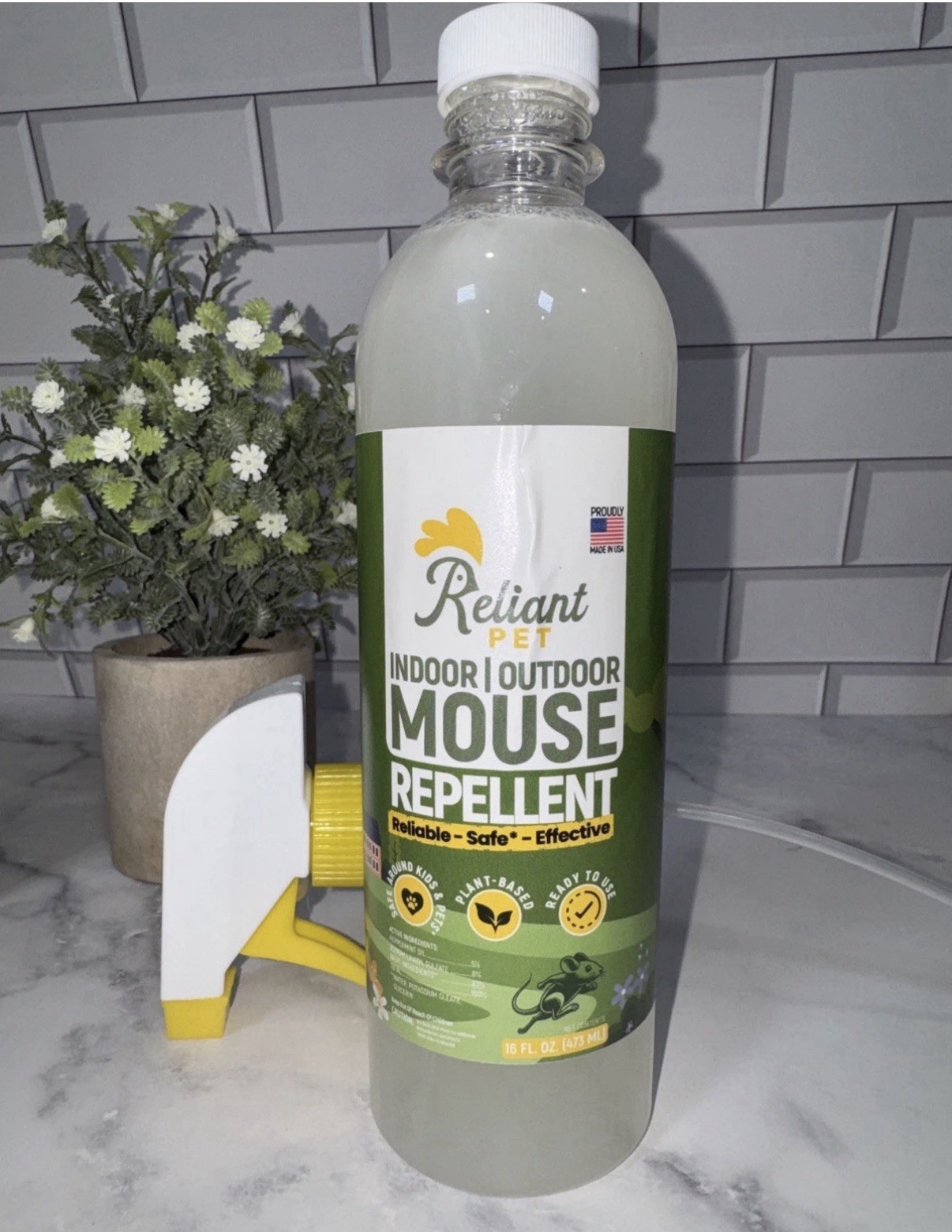 Reliant Pet Mouse Repellent 16oz Peppermint Oil, Rodent Deterrent - Brand New