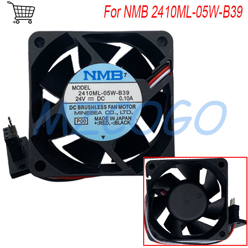 3Pin 60*60*25mm For NMB 2410ML-05W-B39 Double Ball Drive Cooling Fan 24V 0.10A