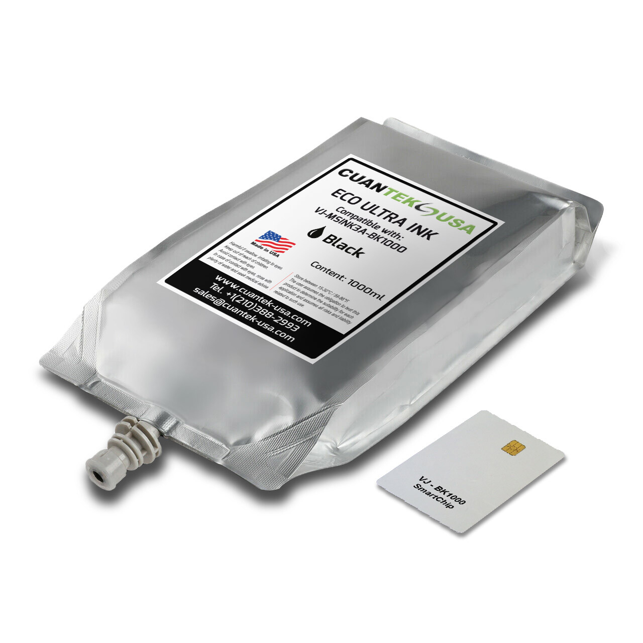 MS31 MUTOH Eco-Solvent Compatible BLACK Ink 1000ml Pack & Chip - MADE IN USA