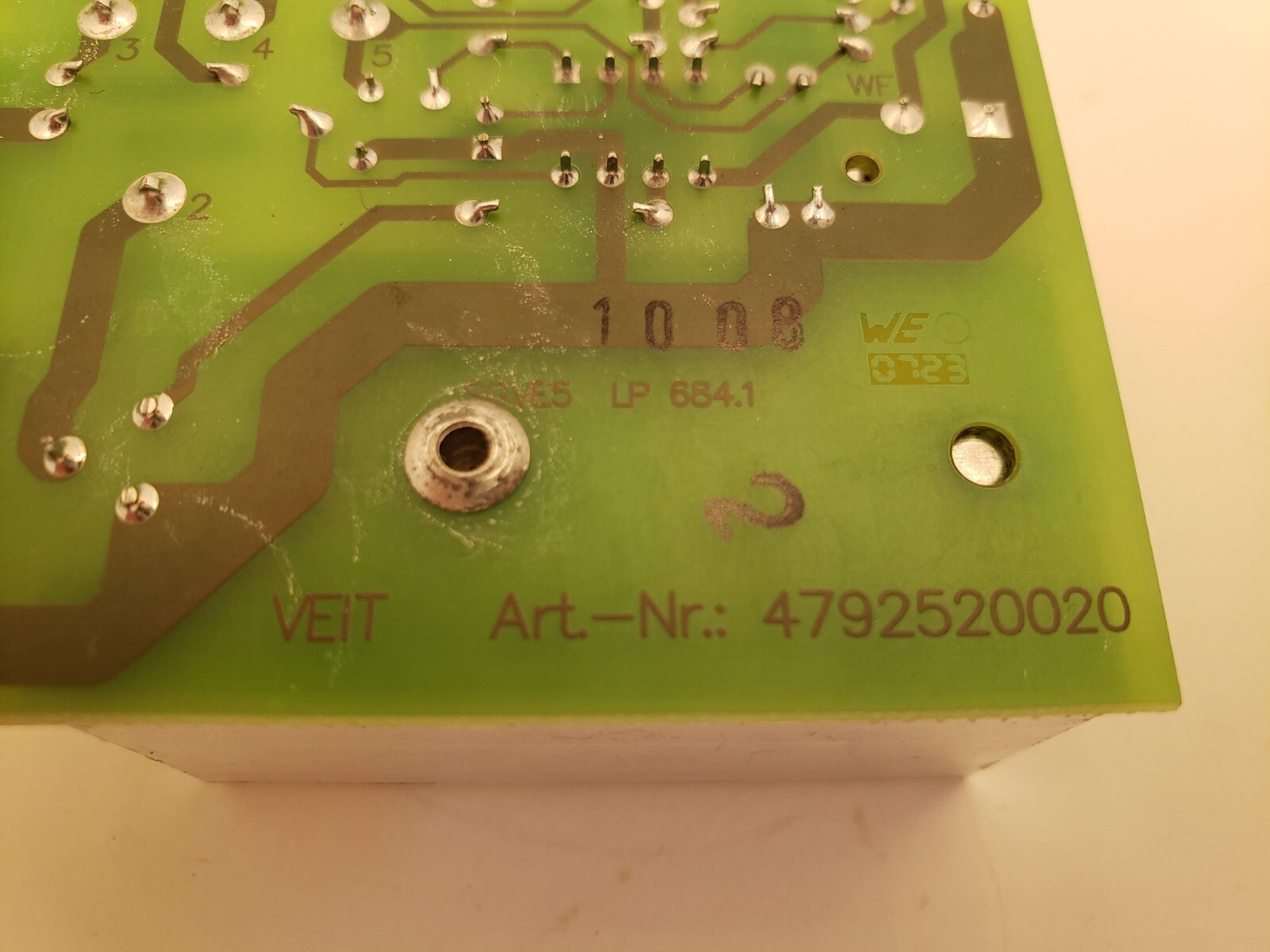VEIT 4792520020 ELECTRONIC CIRCUIT BOARD, NIB