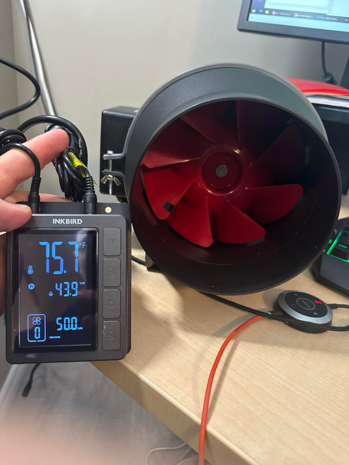 INKBIRD 6" Duct Fans Grow Tent Ventilation Exhaust Duct Fan Temperature Humidity