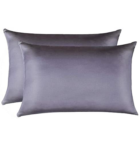 100% Mulberry Silk Pillowcases Set of 2 for Hair and Skin and Super Soft and ...