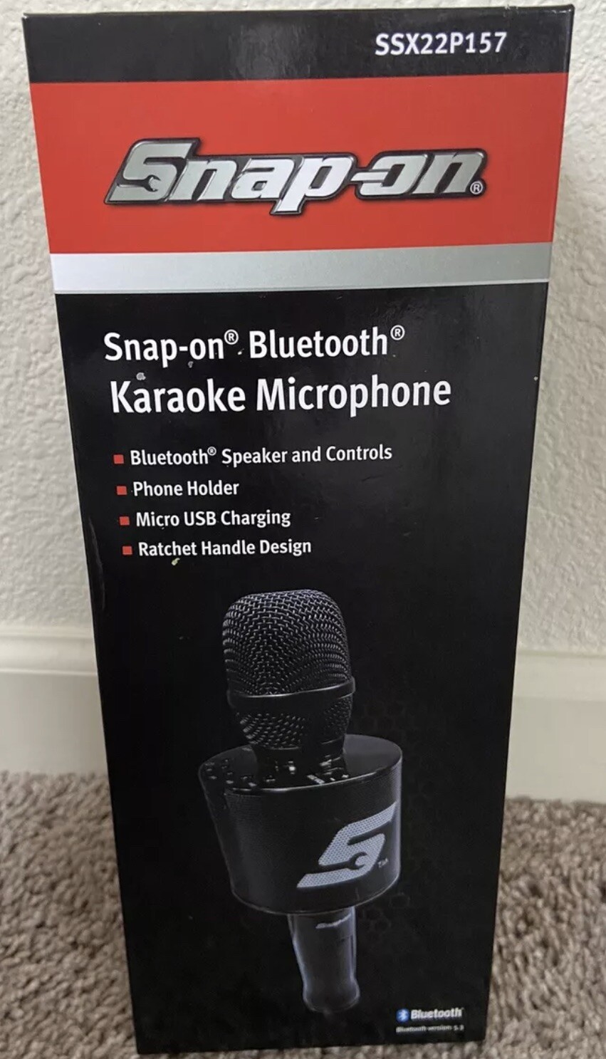 Snap-On Bluetooth Karaoke Microphone Bluetooth Microphone SSX22P157 New