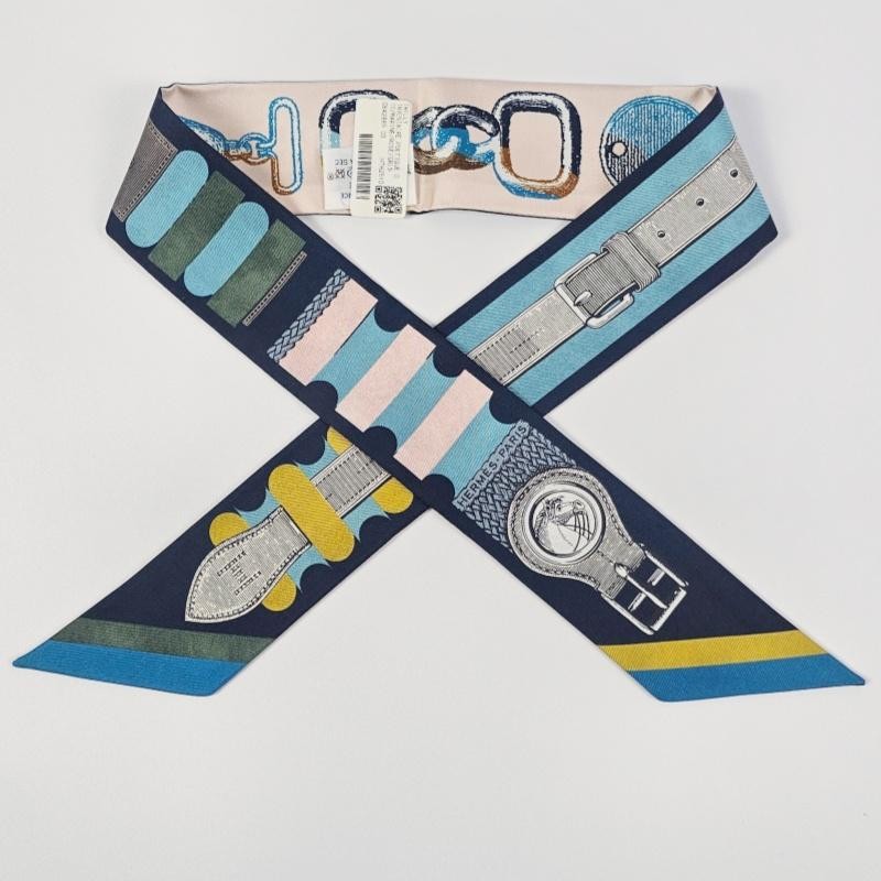 Hermes Fortique de Bride Block Twilly Silk Women's Scarf H064288S 03 155333116
