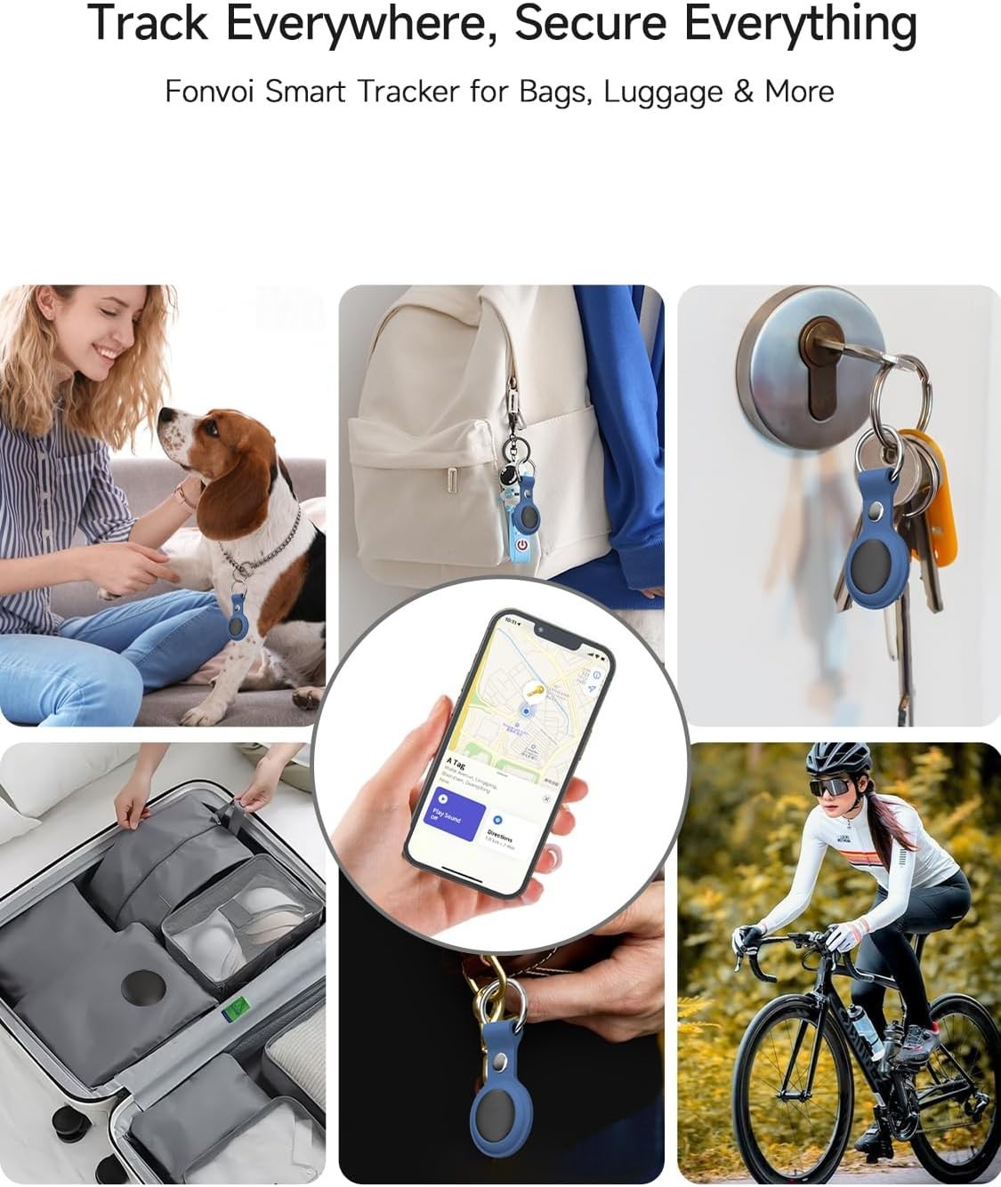 2026 Apple MFi Certified AirTags 4-Pack - Bluetooth Item Locators