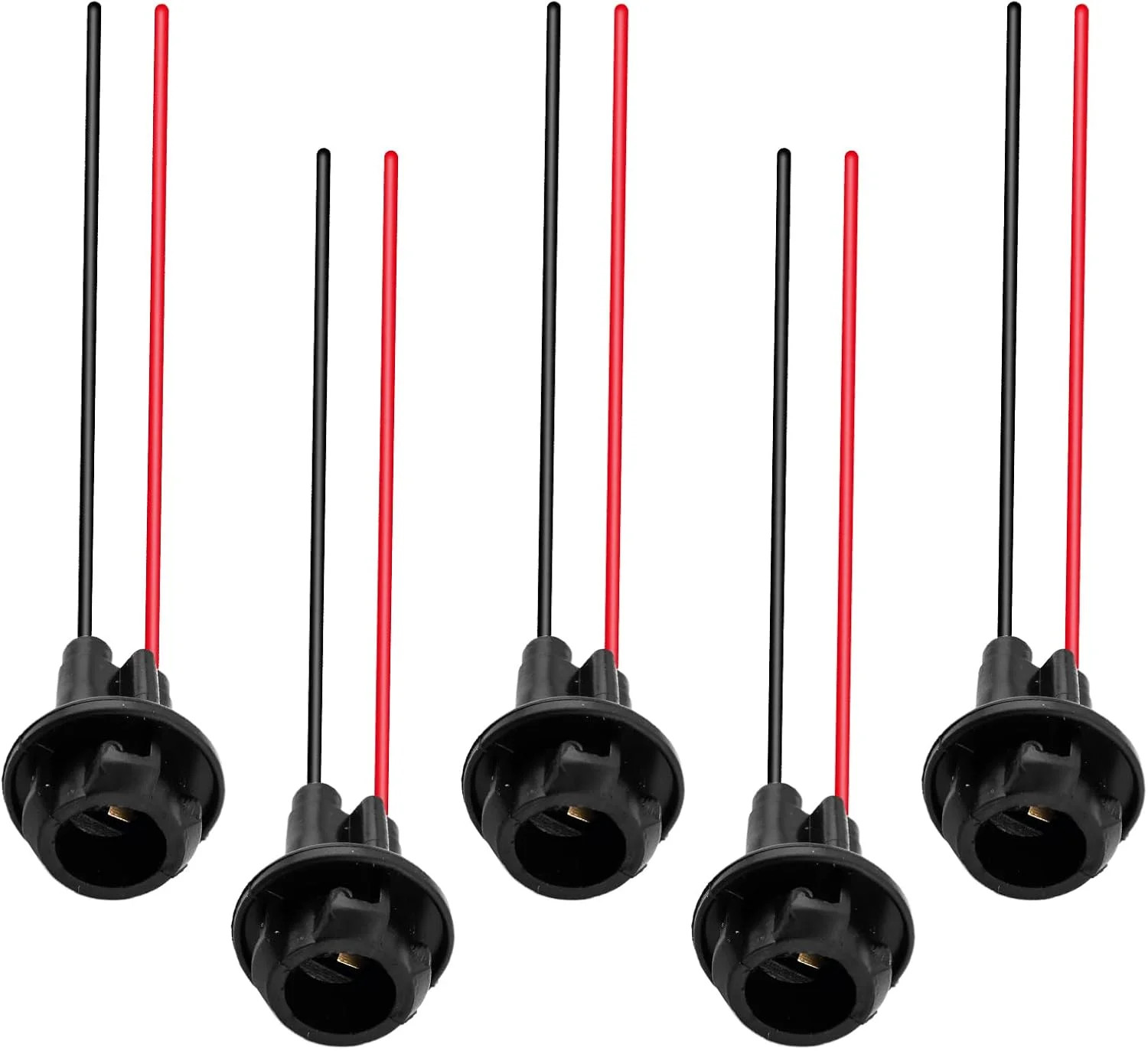 5PCS 194 Bulb Socket,Durable Side Marker Light Socket Fit for T10 W5W 158 161 16