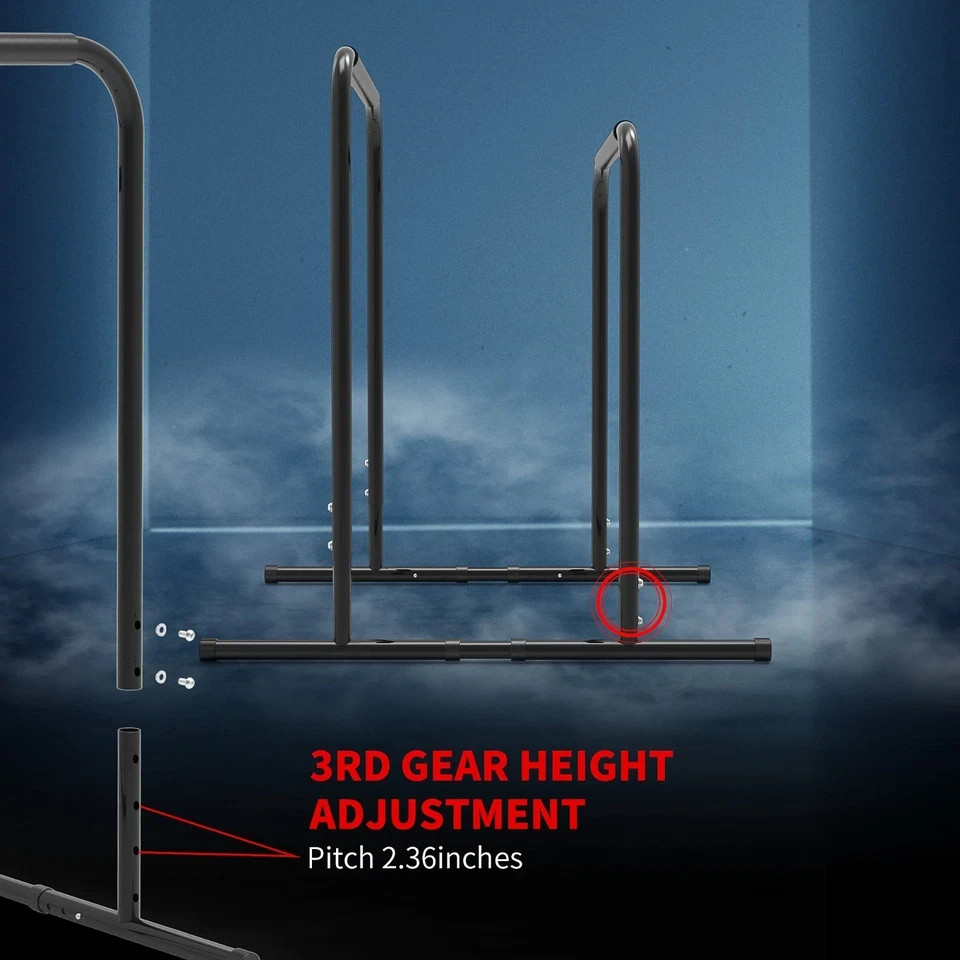 Adjustable Dip Stand 300LB Weight Capacity Dip Frame Training Support
