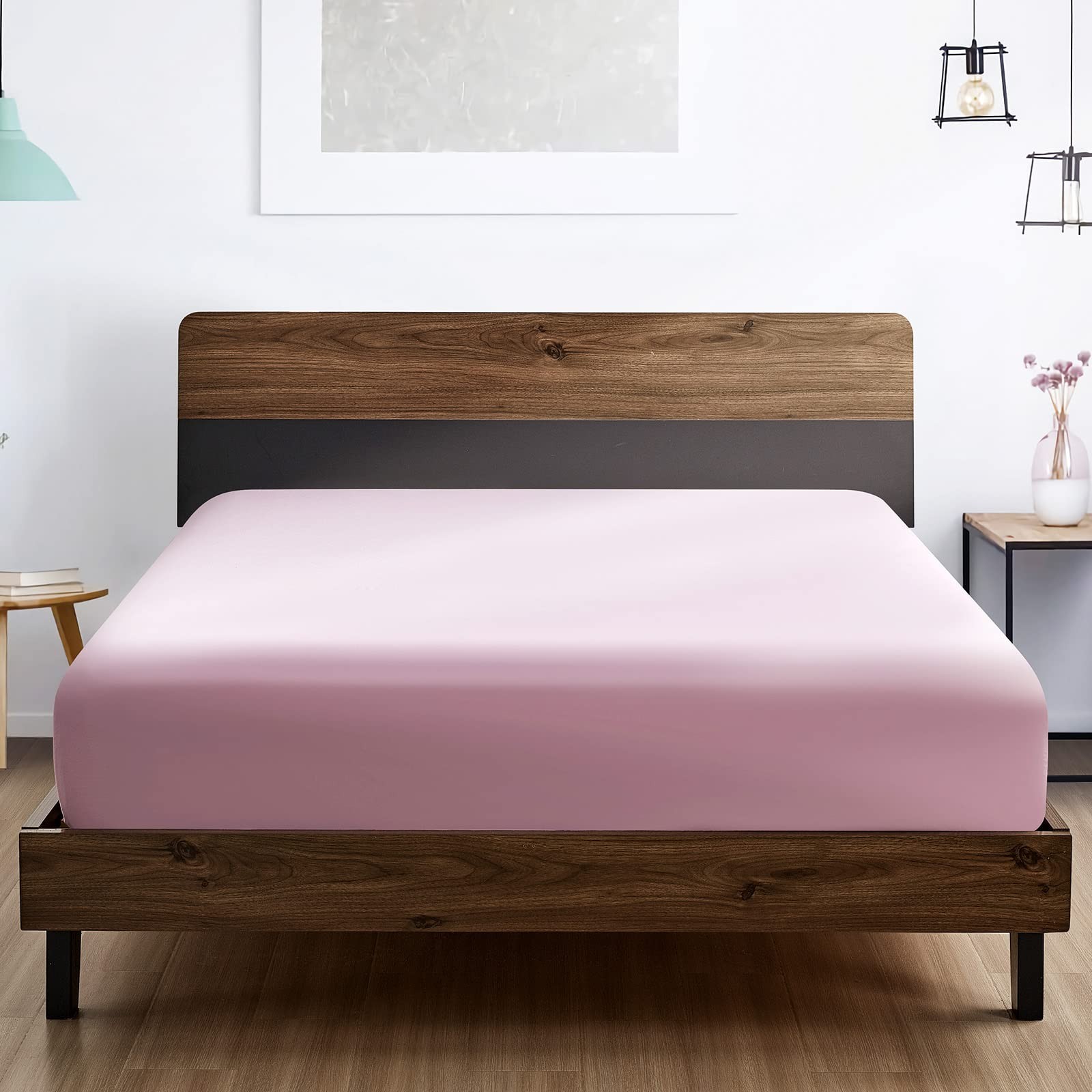 King Fitted Sheet Only - Hotel Quality Fitted Sheet King Size - Ultra Soft & ...